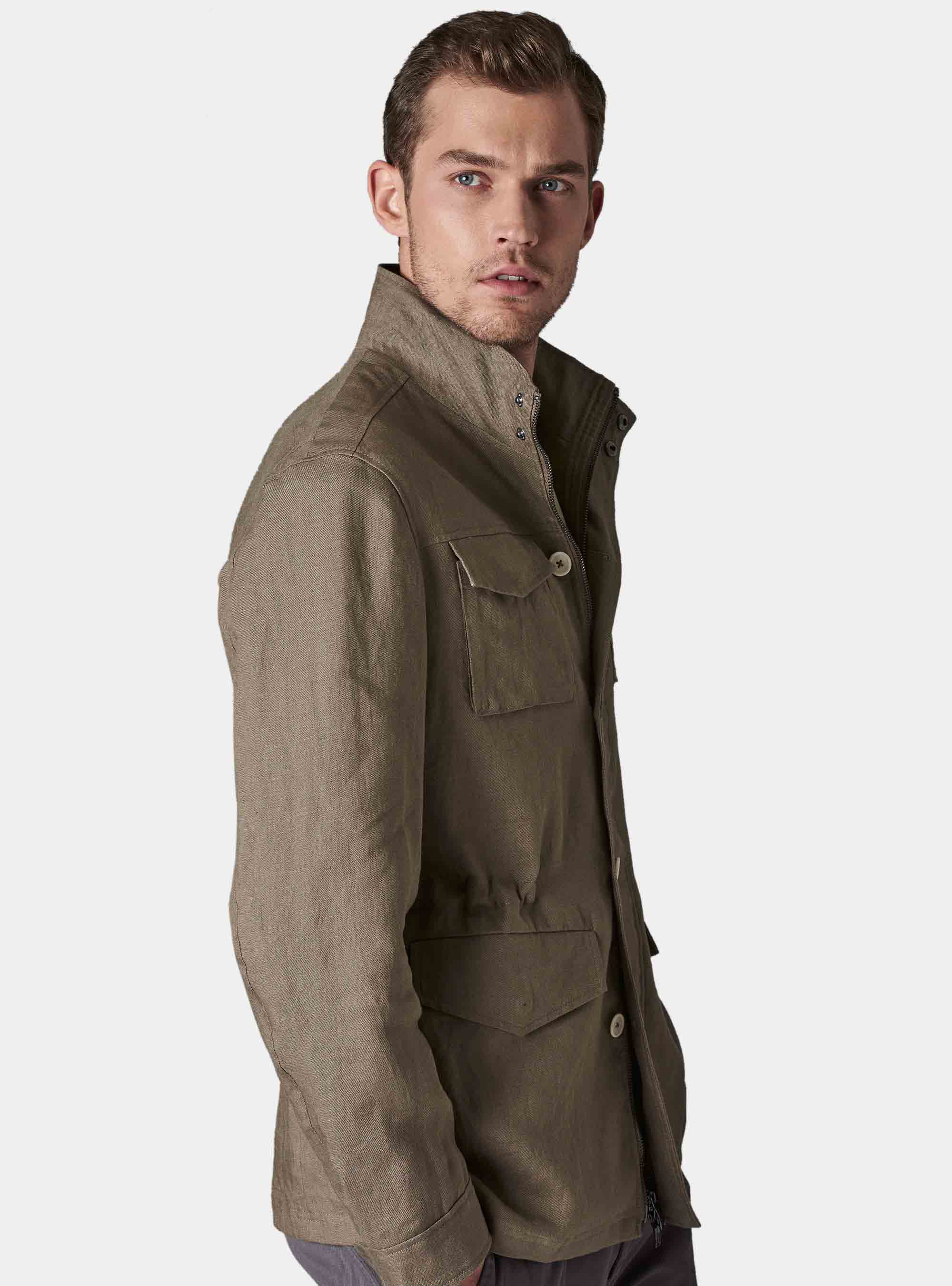 Pure linen jacket, MUD