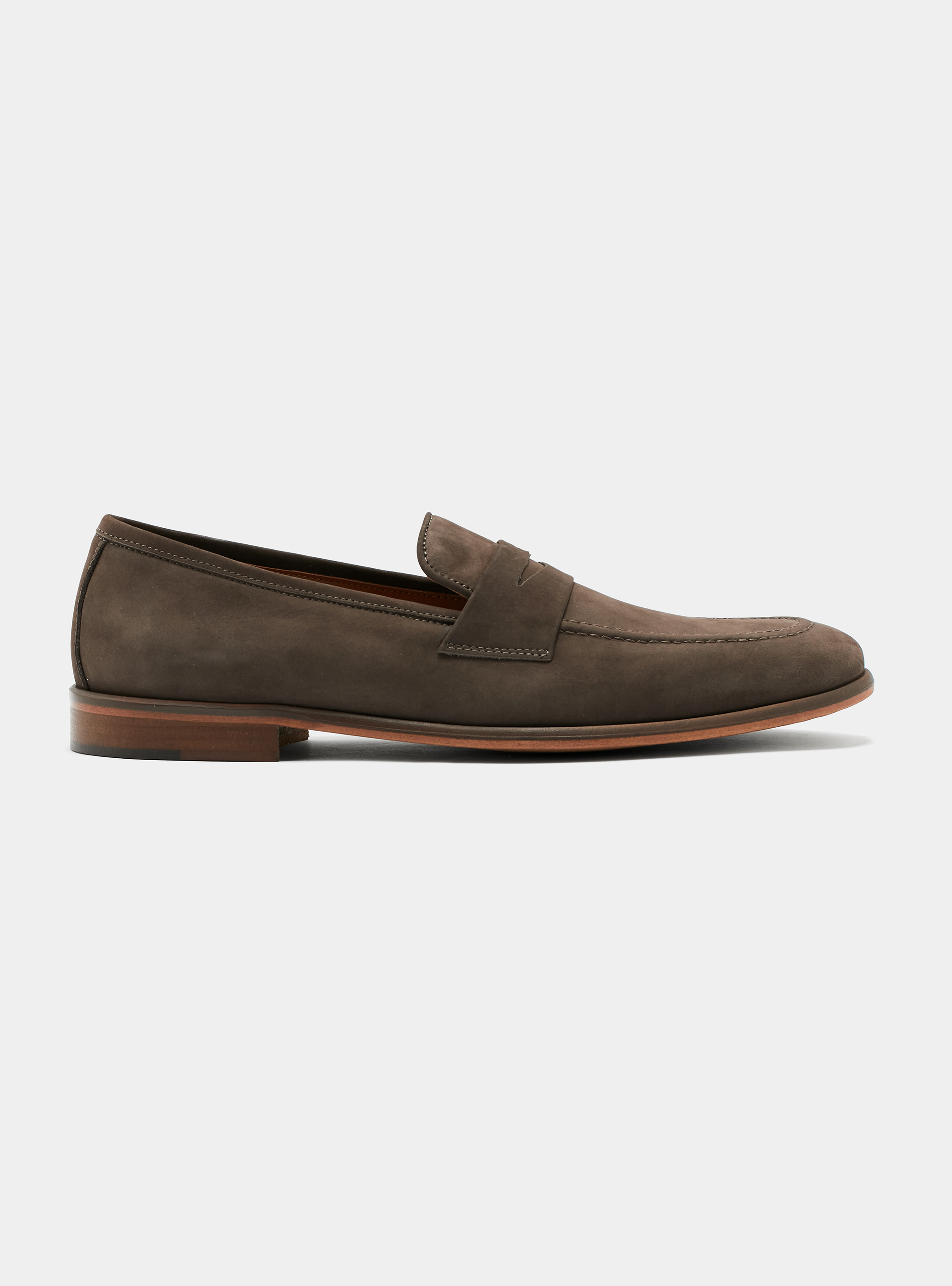 Mocassins en nubuck, MARRON