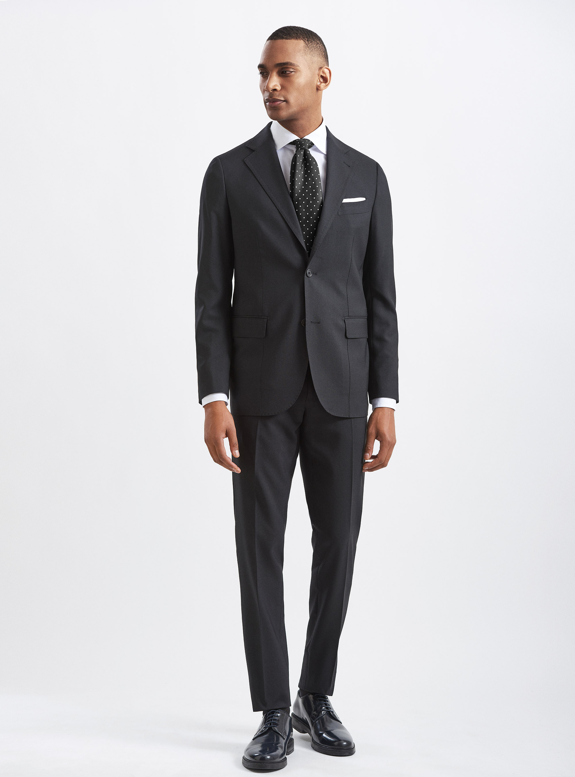 Suit blazer in pure wool Vitale Barberis Canonico fabric, BLACK