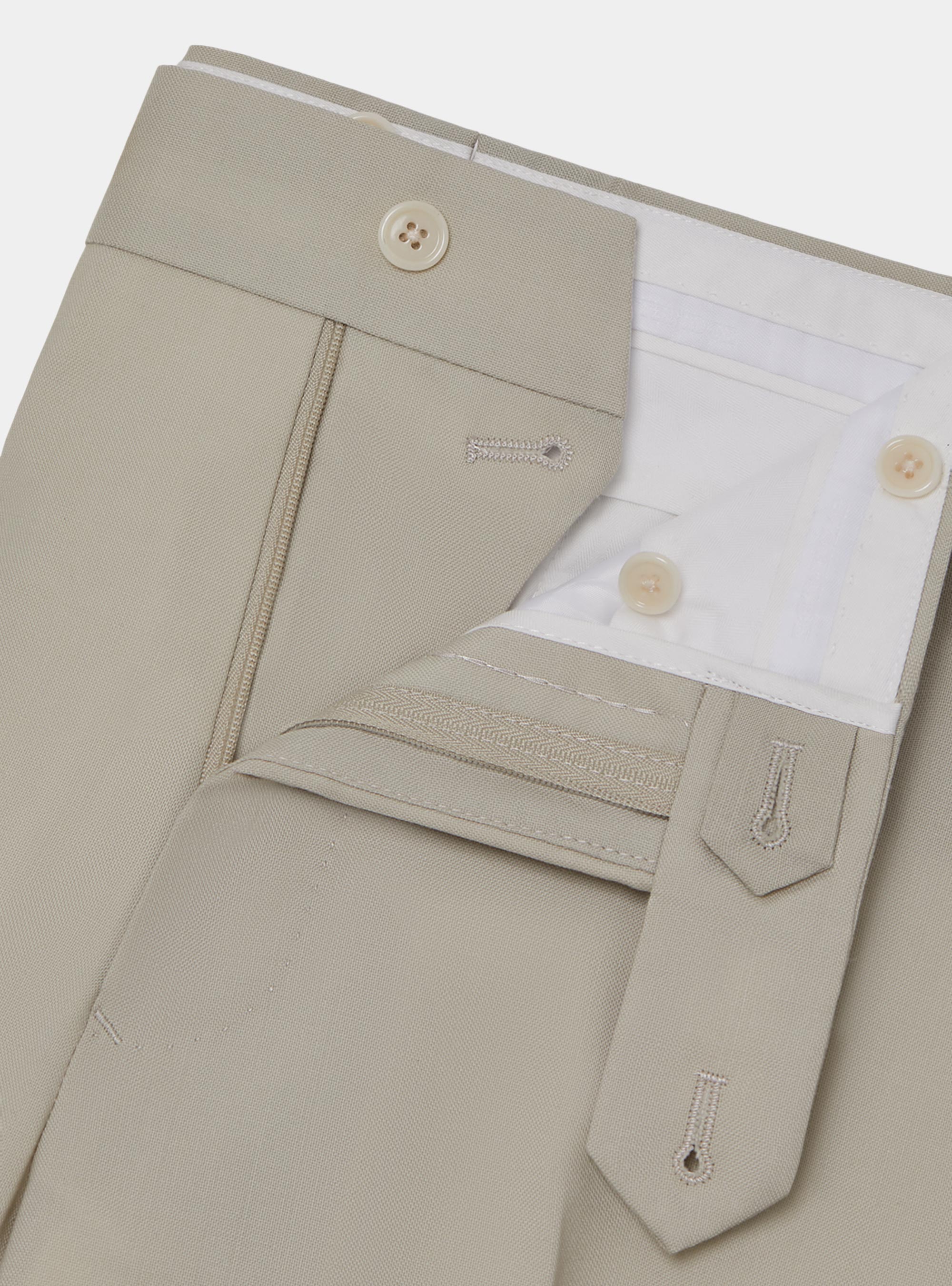 Pure wool trousers Vitale Barberis Canonico, OFF-WHITE