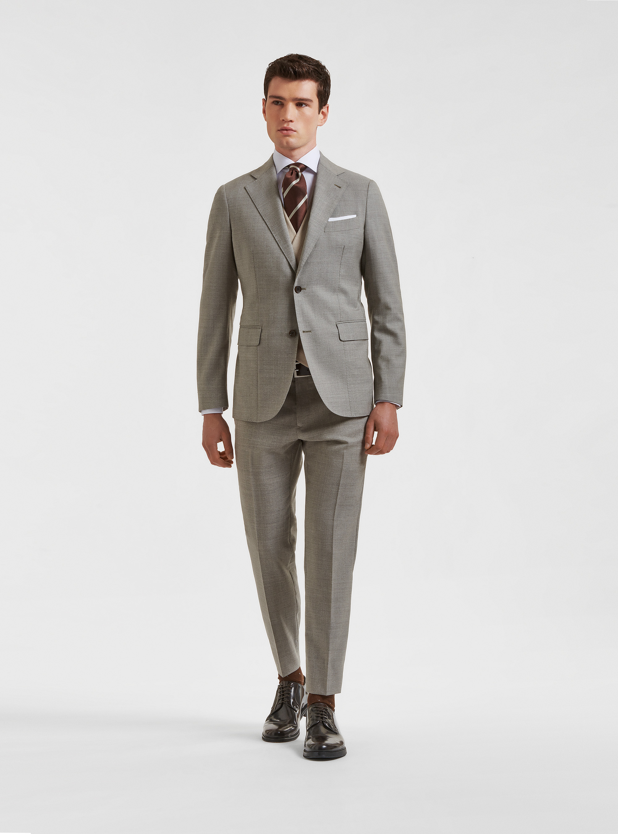 Kleid in Ecru aus reiner VBC-Wolle, 