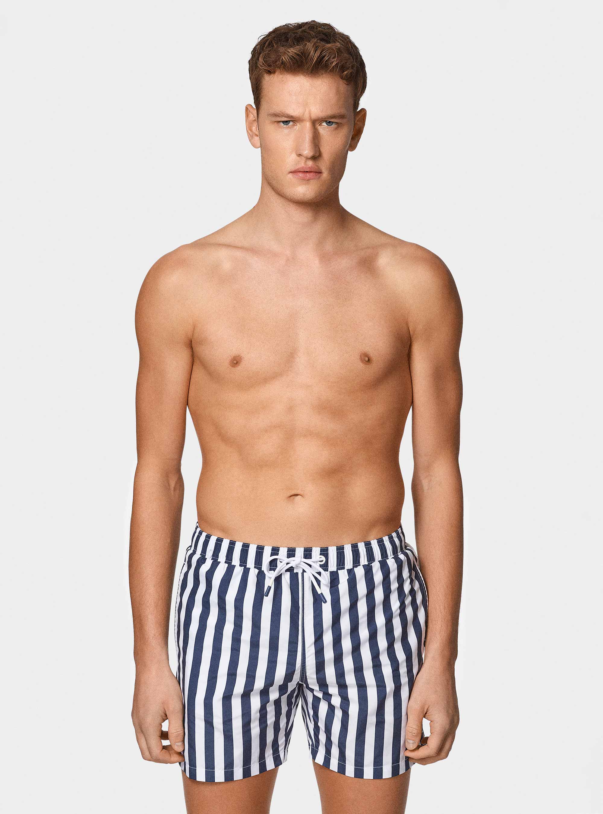 Wide-ribbed swimwear, NAVY BLUE