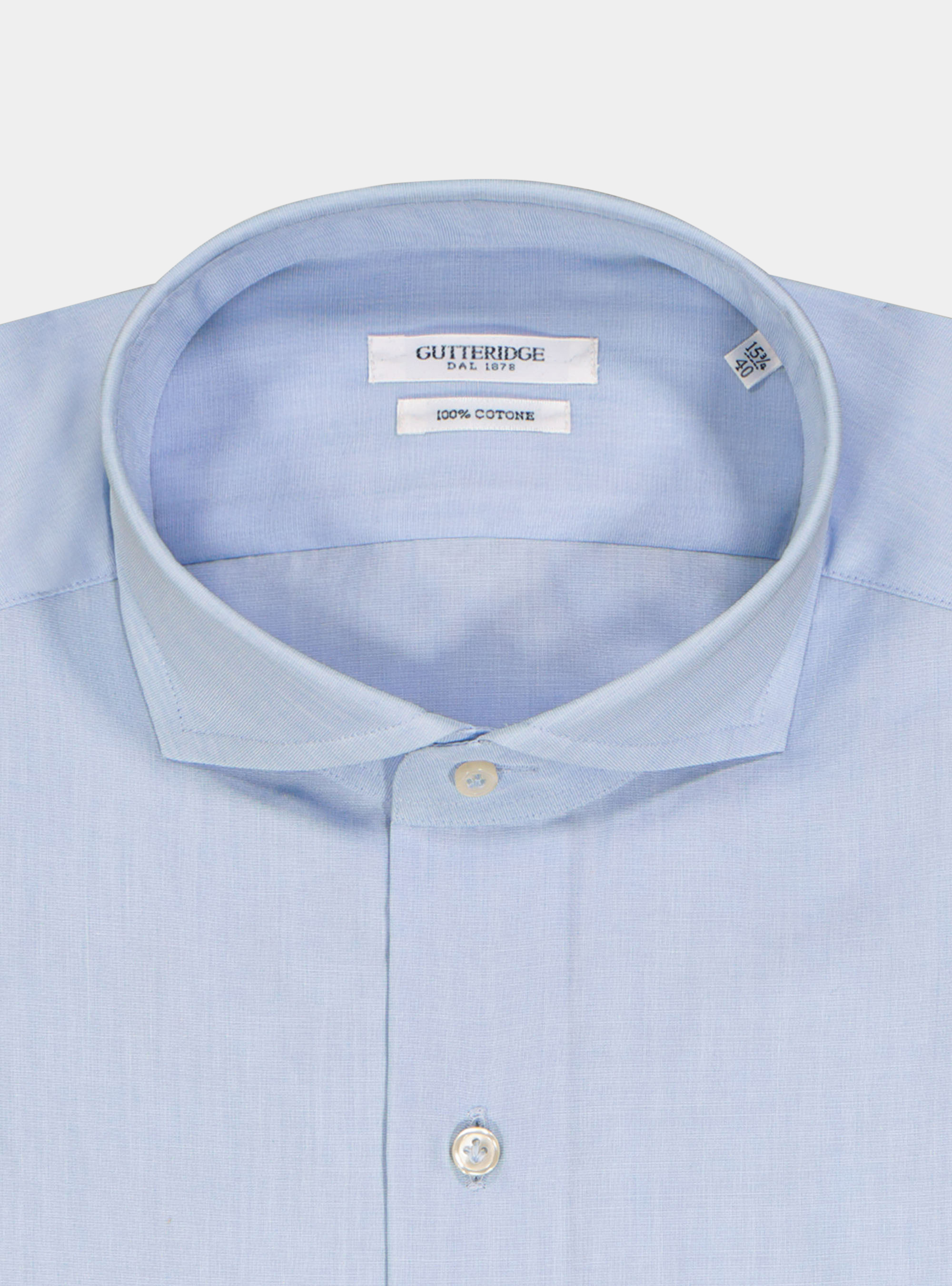 "Fil a fil" french collar shirt, LIGHT BLUE