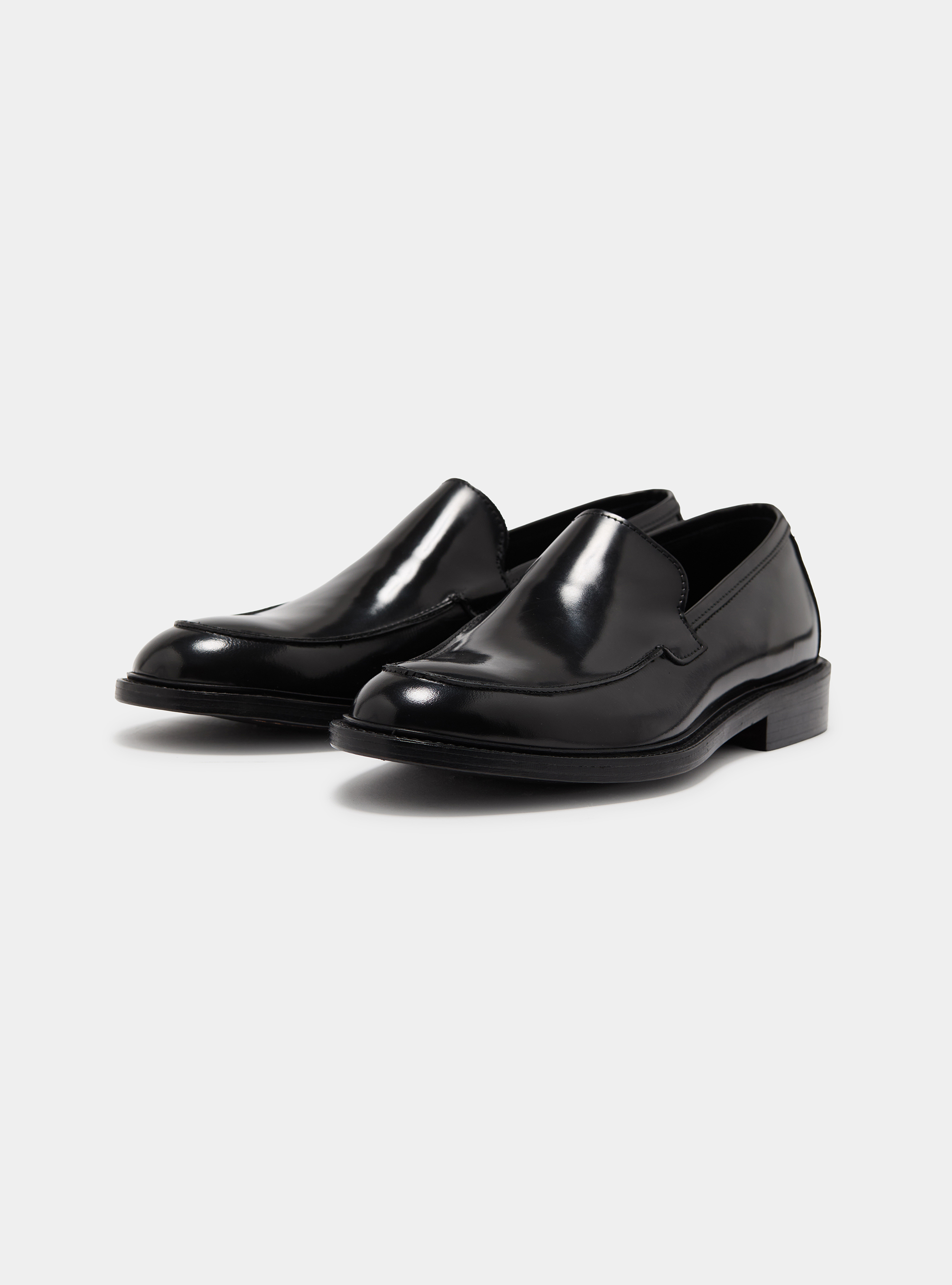 Mocassino in pelle abrasivata, BLACK