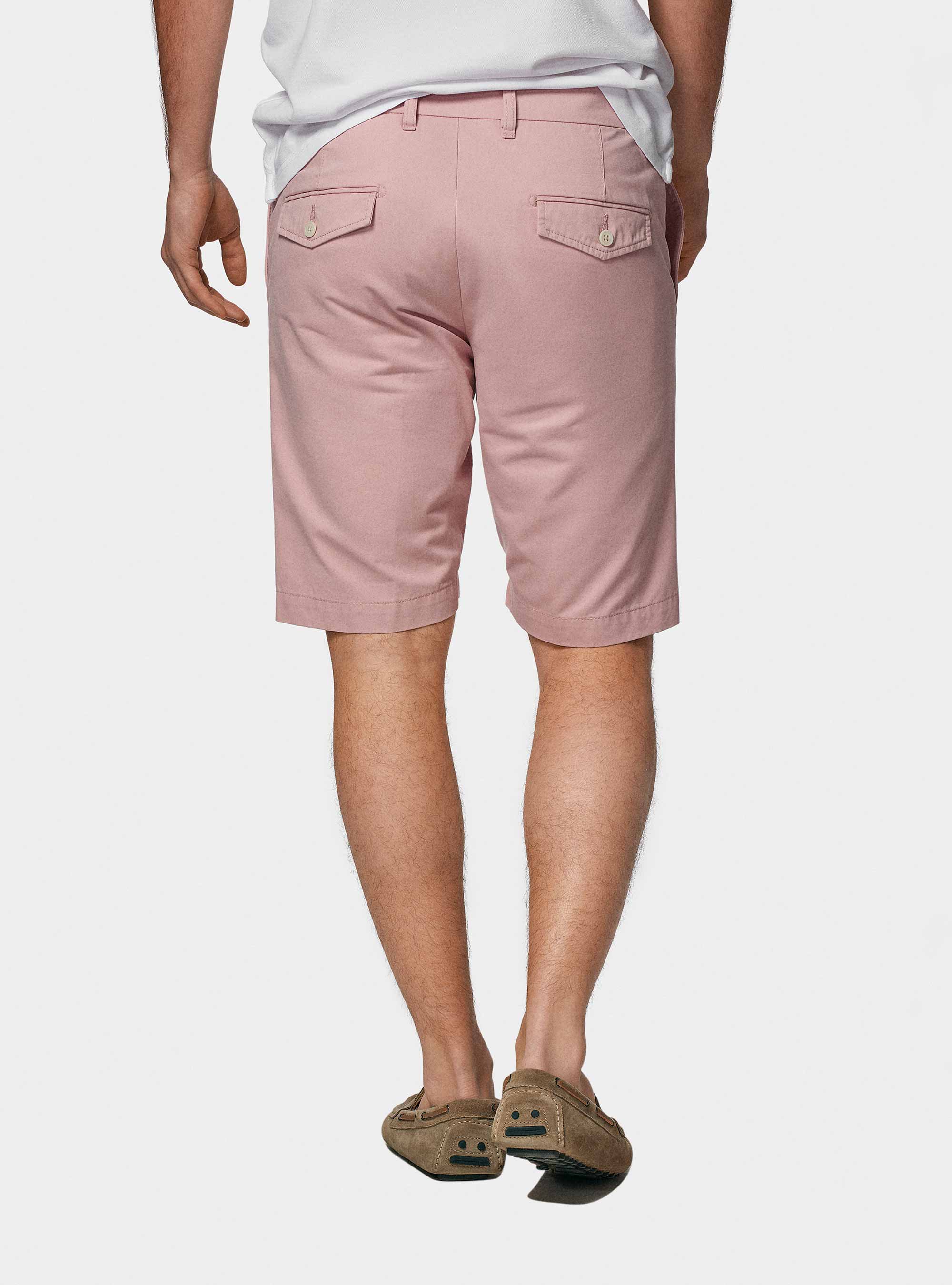 Cotton twill bermuda shorts, 0441C ROSA SCURO