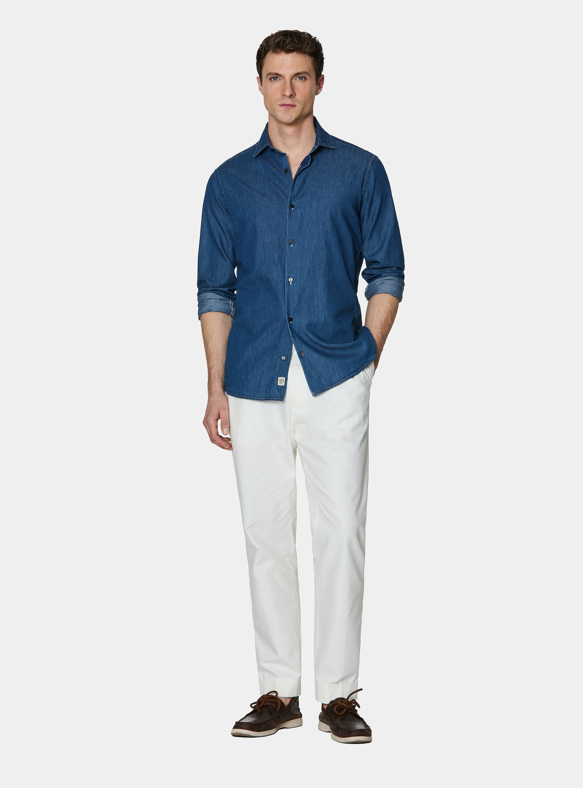 Chemise en denim, BLEU