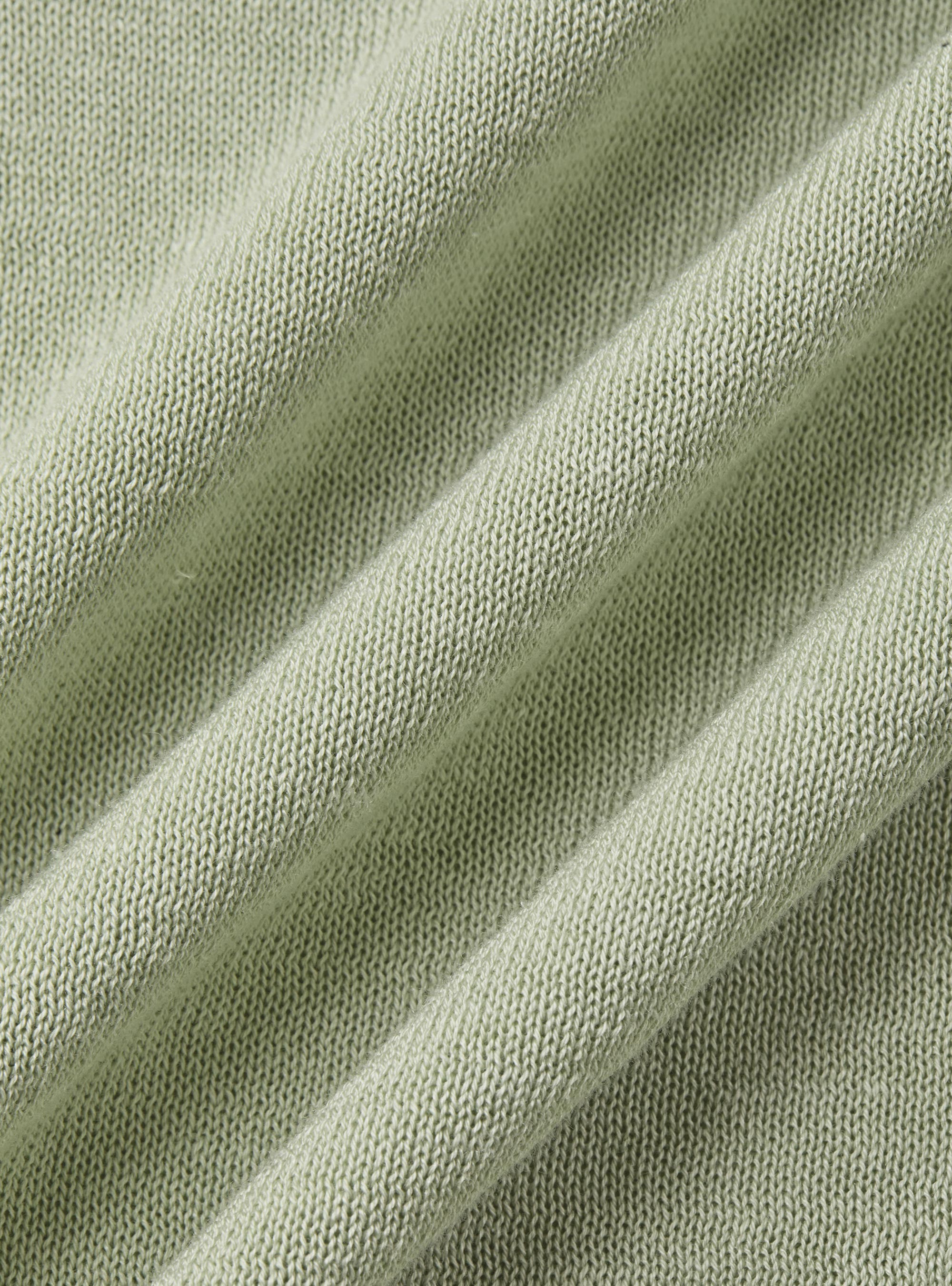 Polo de algod&oacute;n y seda, 0620C VERDE CHIARO