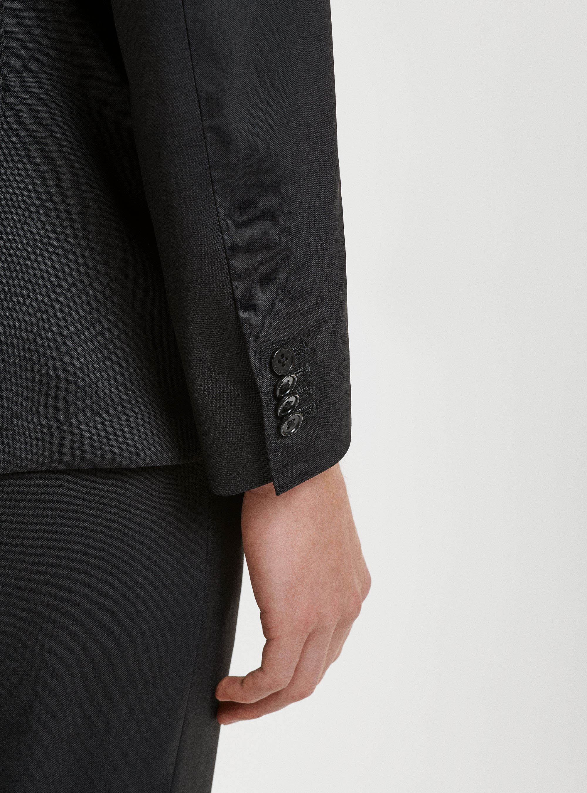Veste de costume en pure laine Vitale Barberis Canonico, NOIR