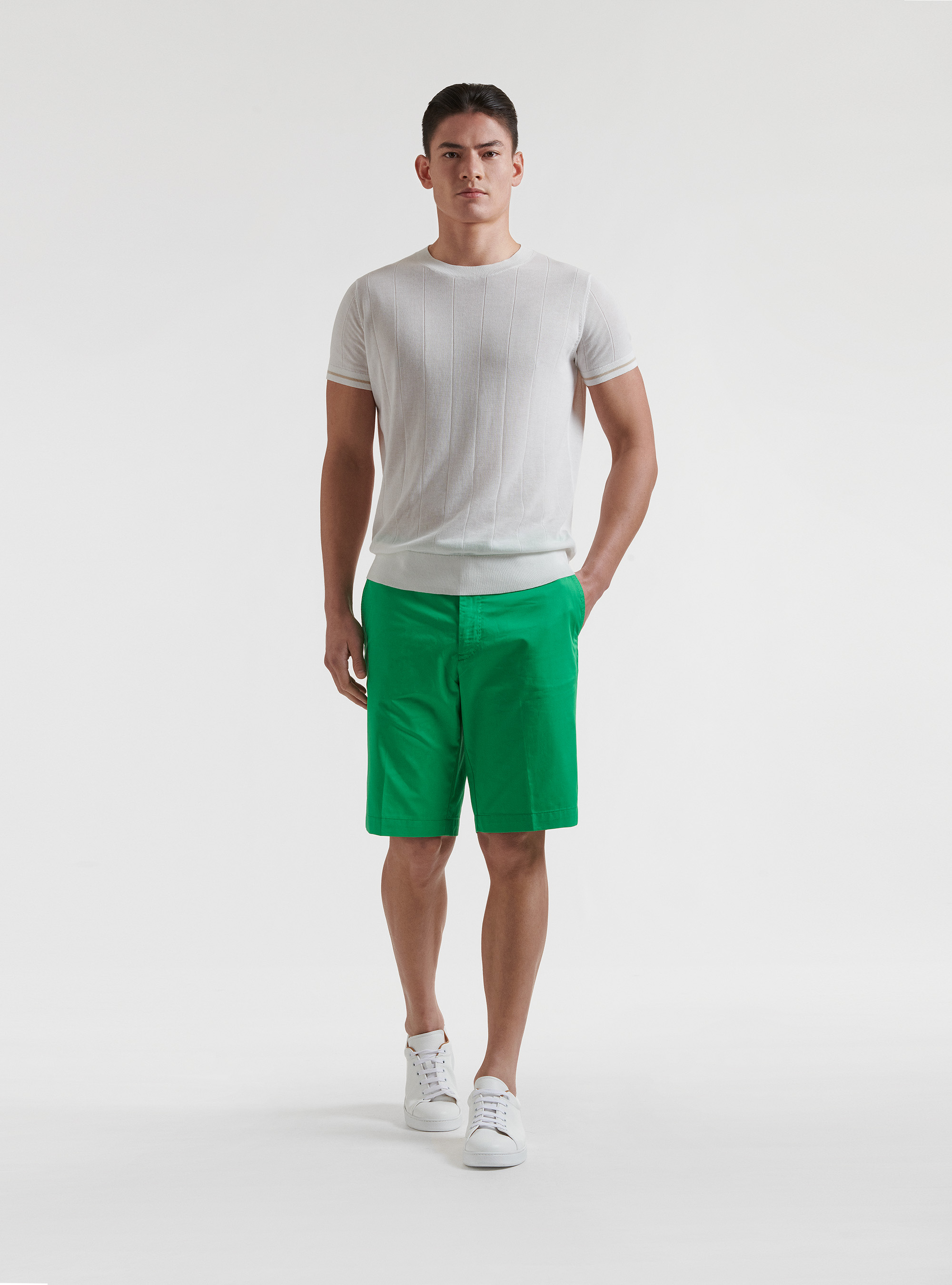 Lightweight twill shorts, VERDE 0653C
