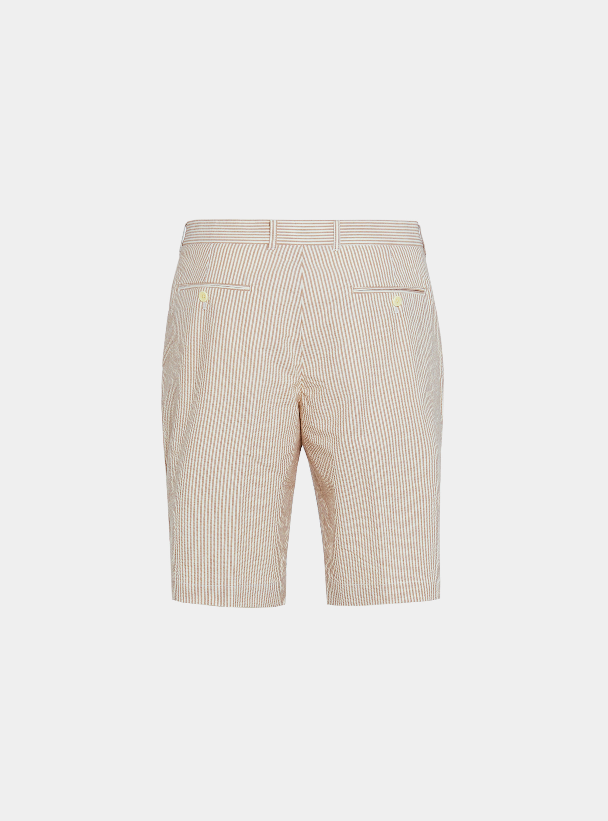 Stretch cotton seersucker shorts, SAND