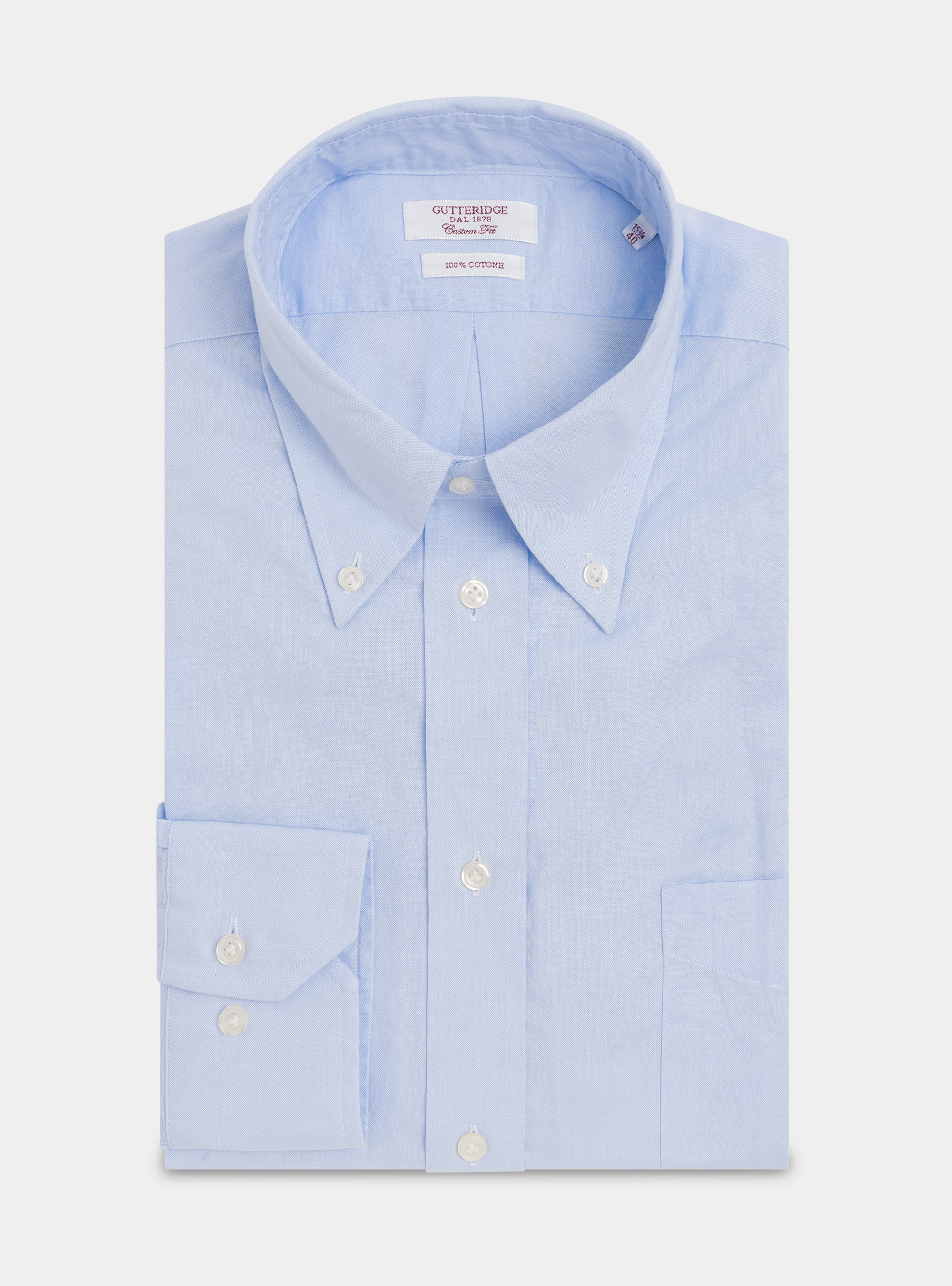 Comfort fit cotton oxford shirt, LIGHT BLUE