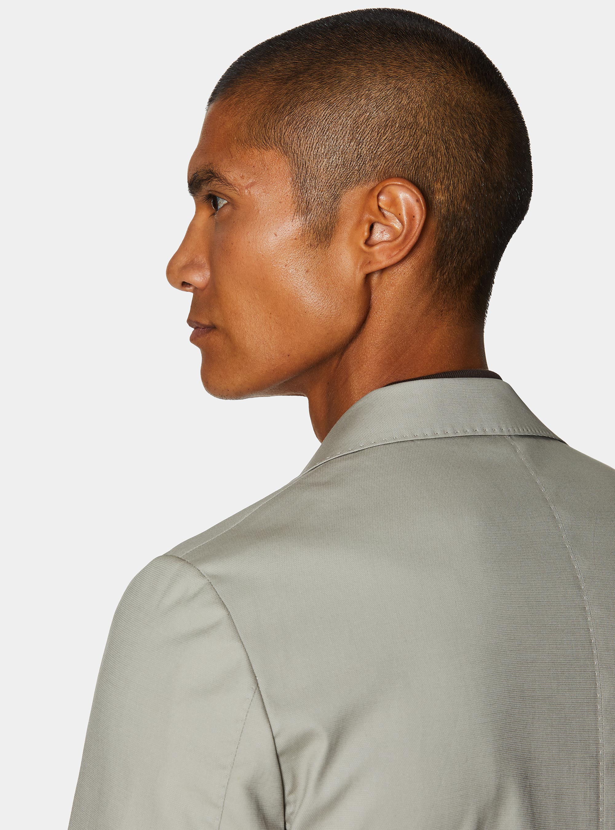Cotton suit blazer, ECRU