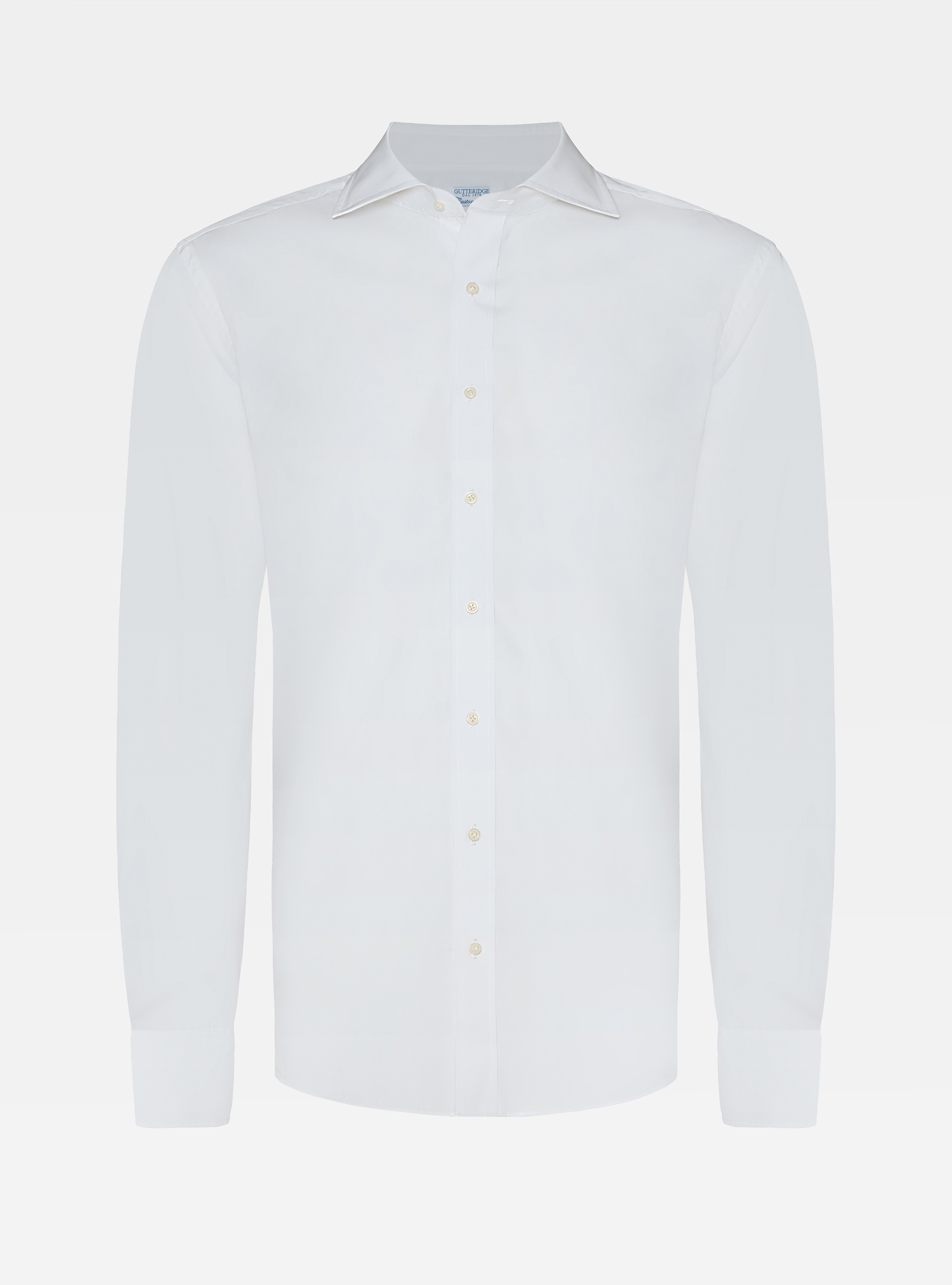 Custom-fit cotton poplin shirt, WHITE