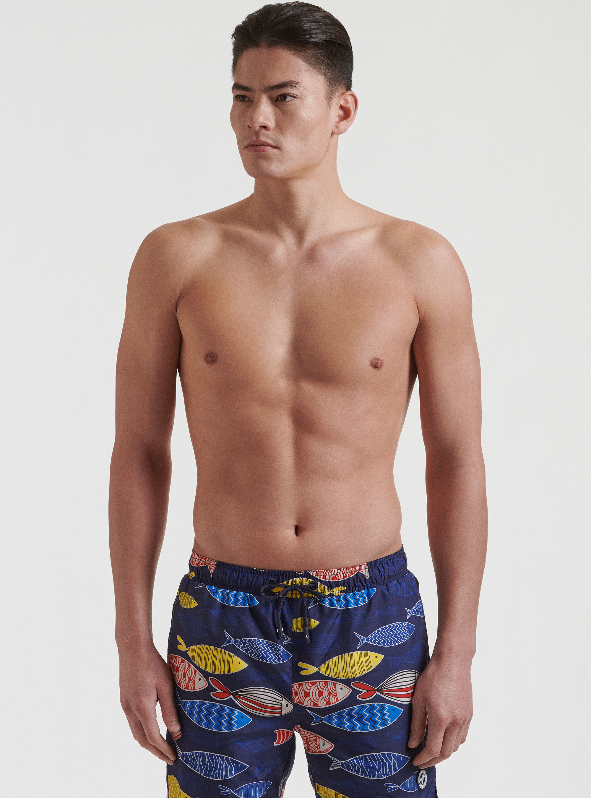 Costume da bagno fantasia pesci, BLU