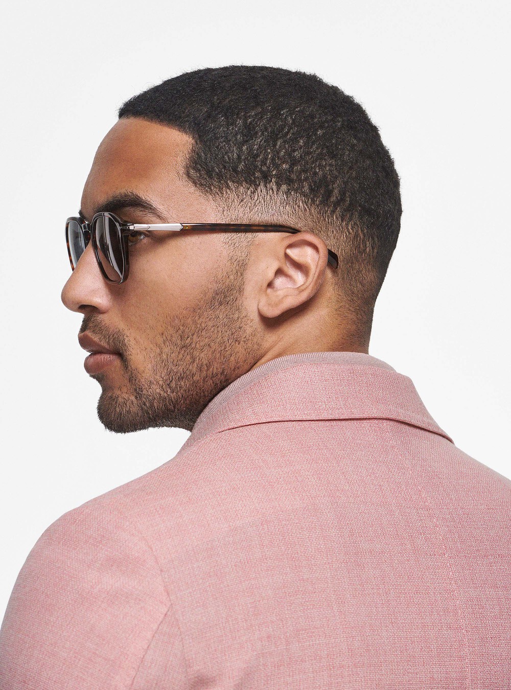 Micro-textured pure wool blazer, PINK