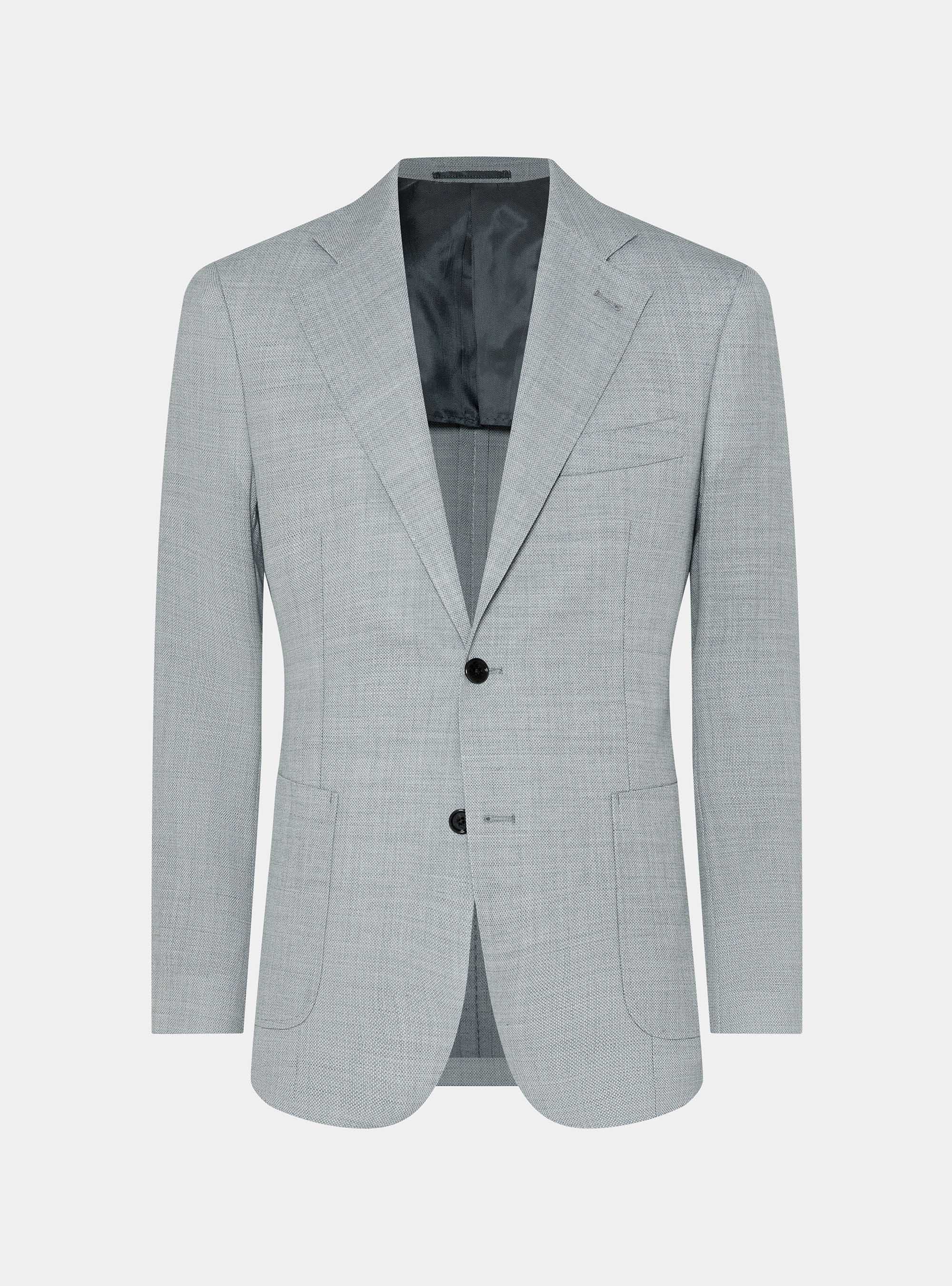 Jacke aus reiner Wolle, GRIGIO 0120C