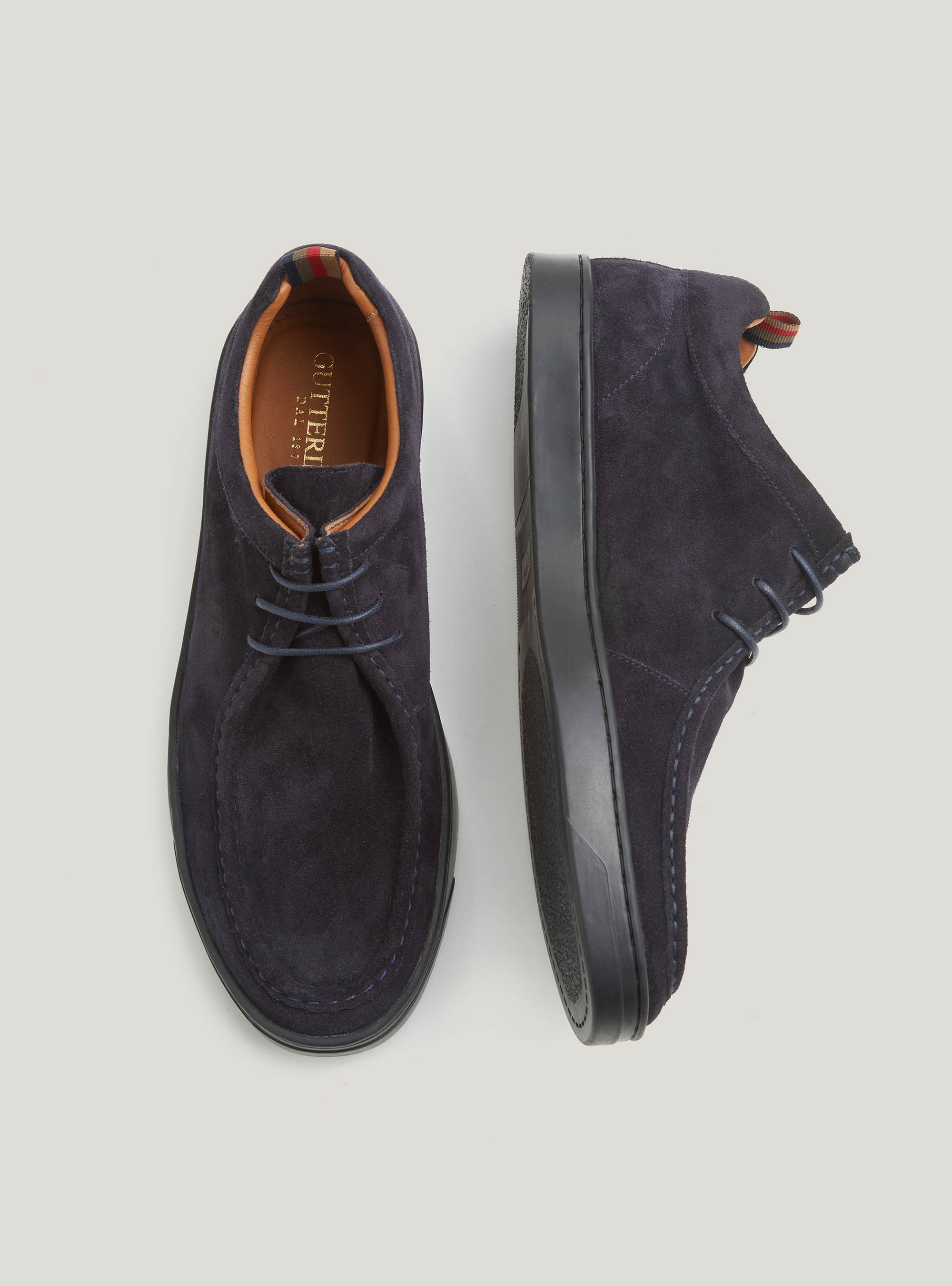 Suede shoes, NAVY BLUE