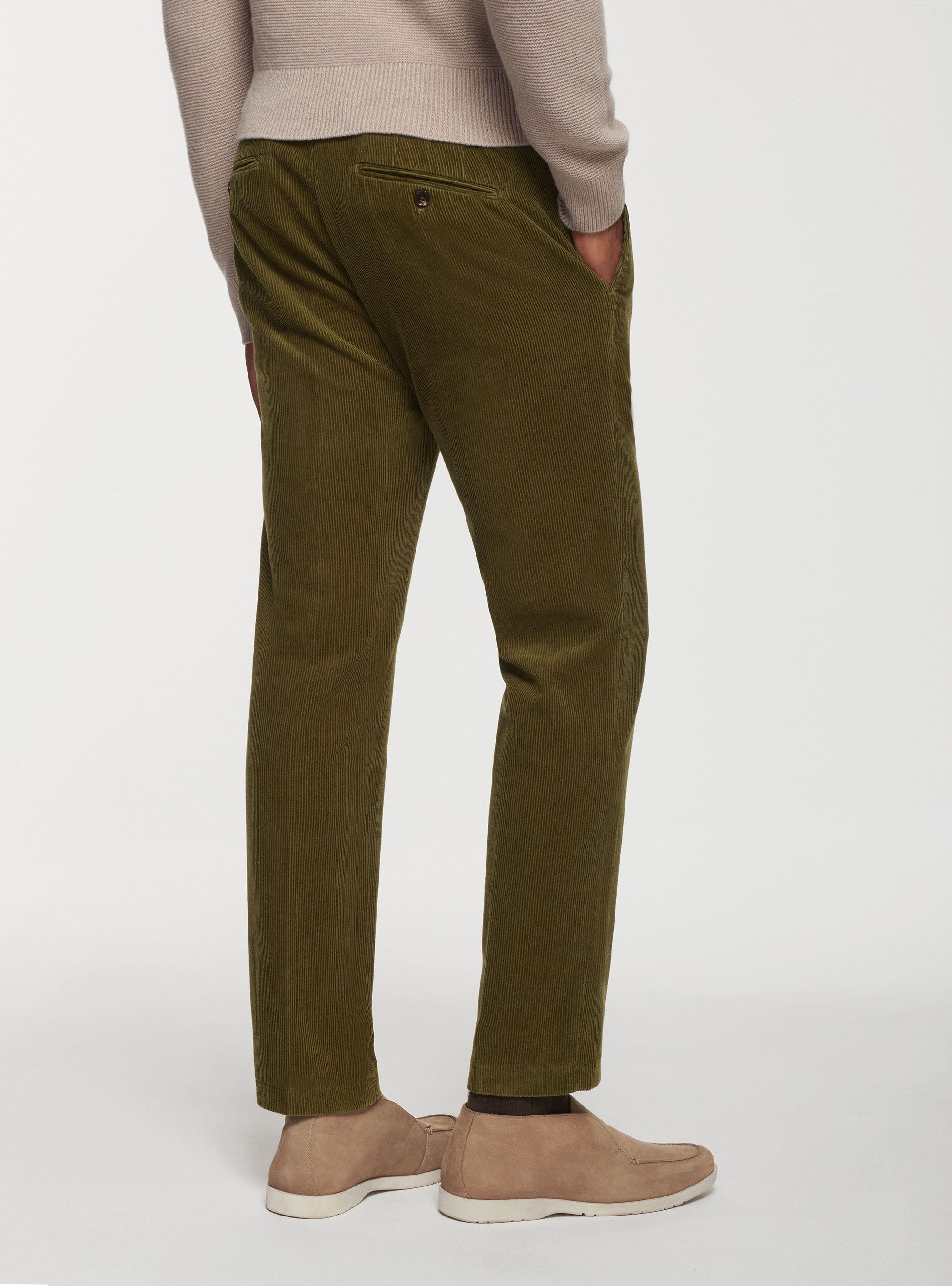 Corduroy trousers, OLIVE