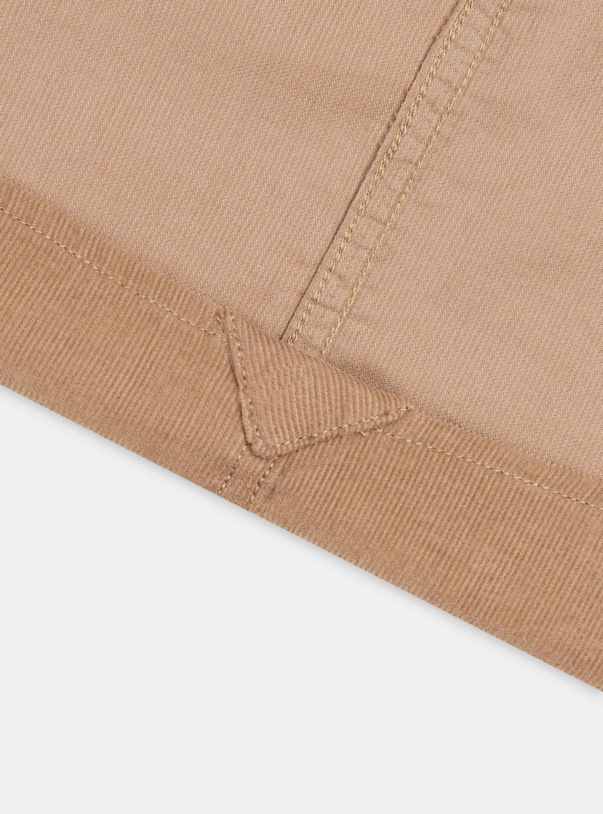 Velvet button down collar shirt, SAND
