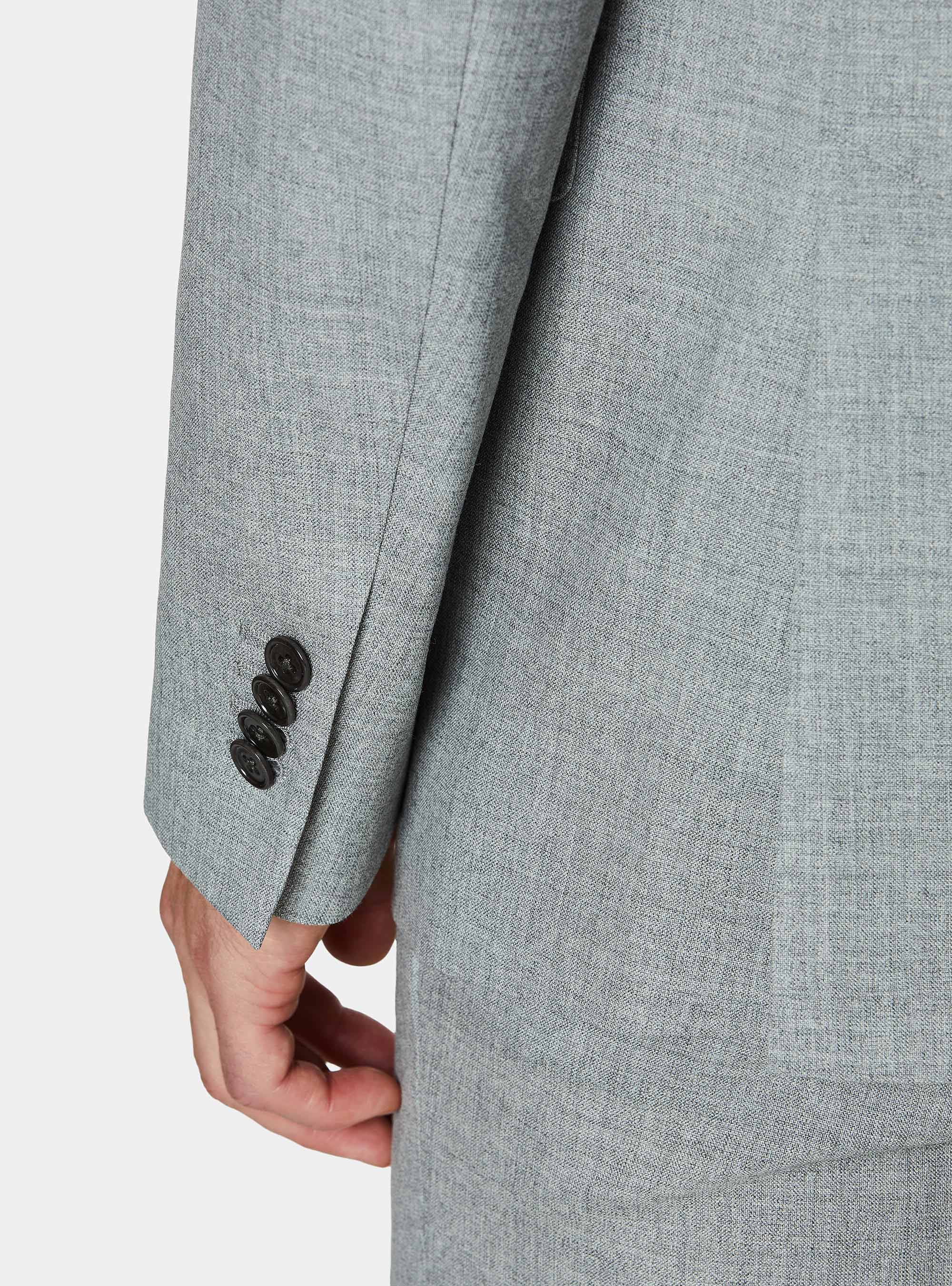 Vitale Barberis Canonico pure wool suit blazer, LIGHT GREY MELANGE
