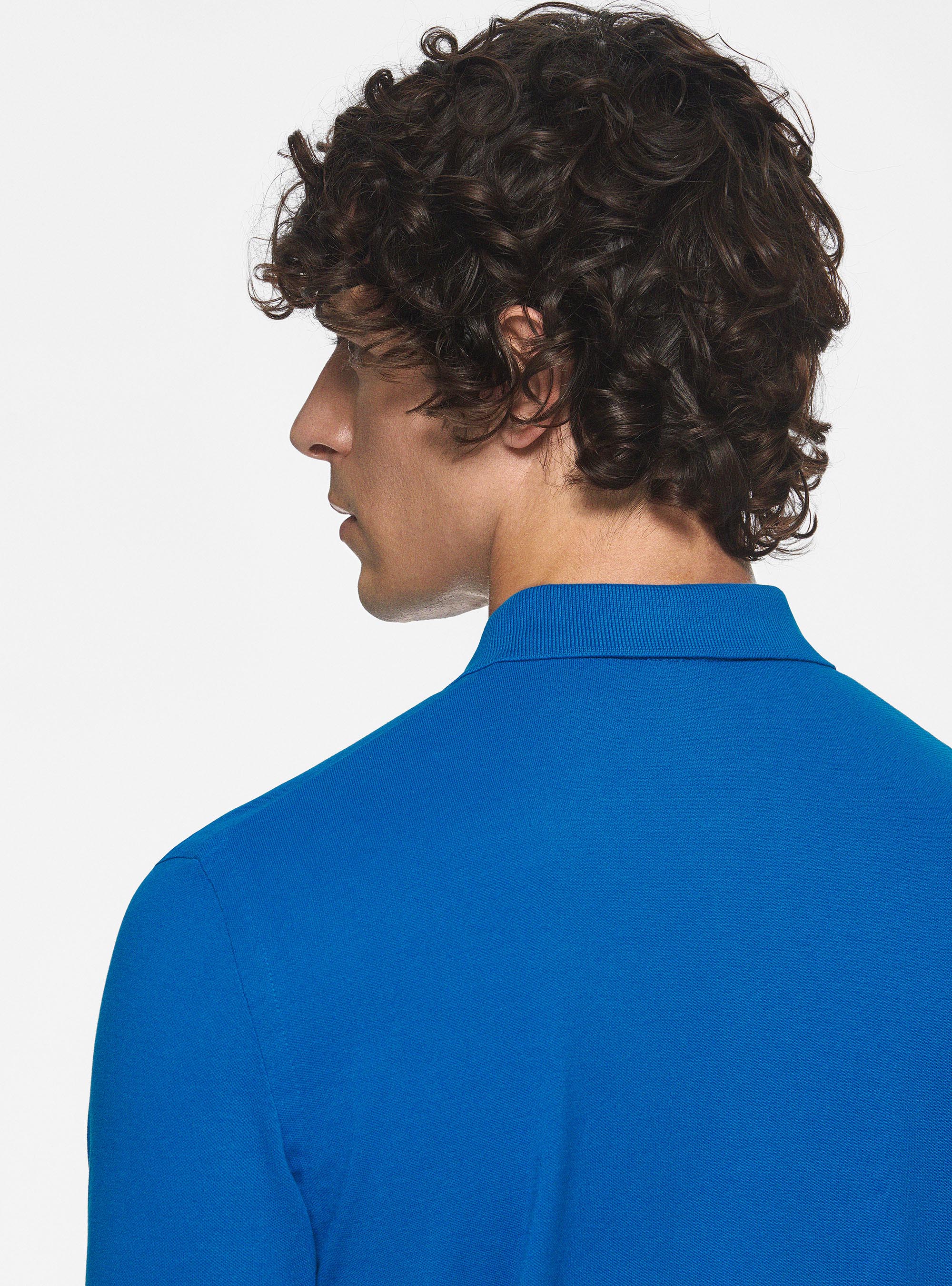 Polo de piqu&eacute; con bordado, AZUL ROYAL