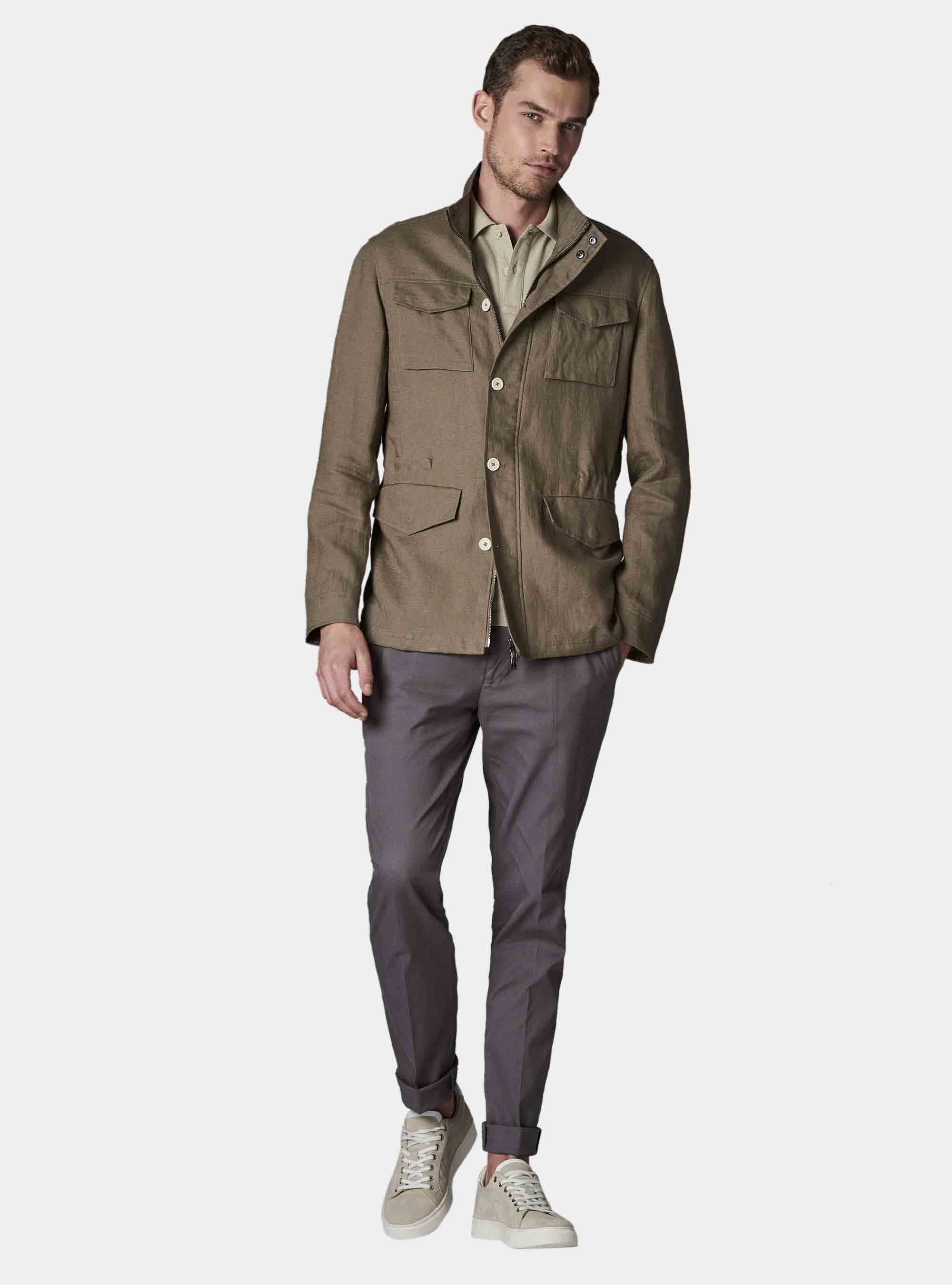 Pure linen jacket, MUD