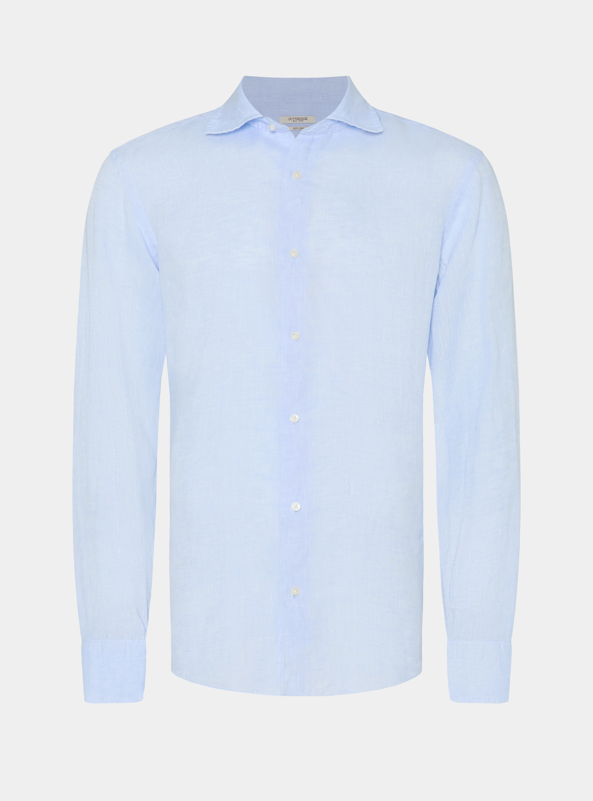 Chemise en pur lin, BLEU CIEL
