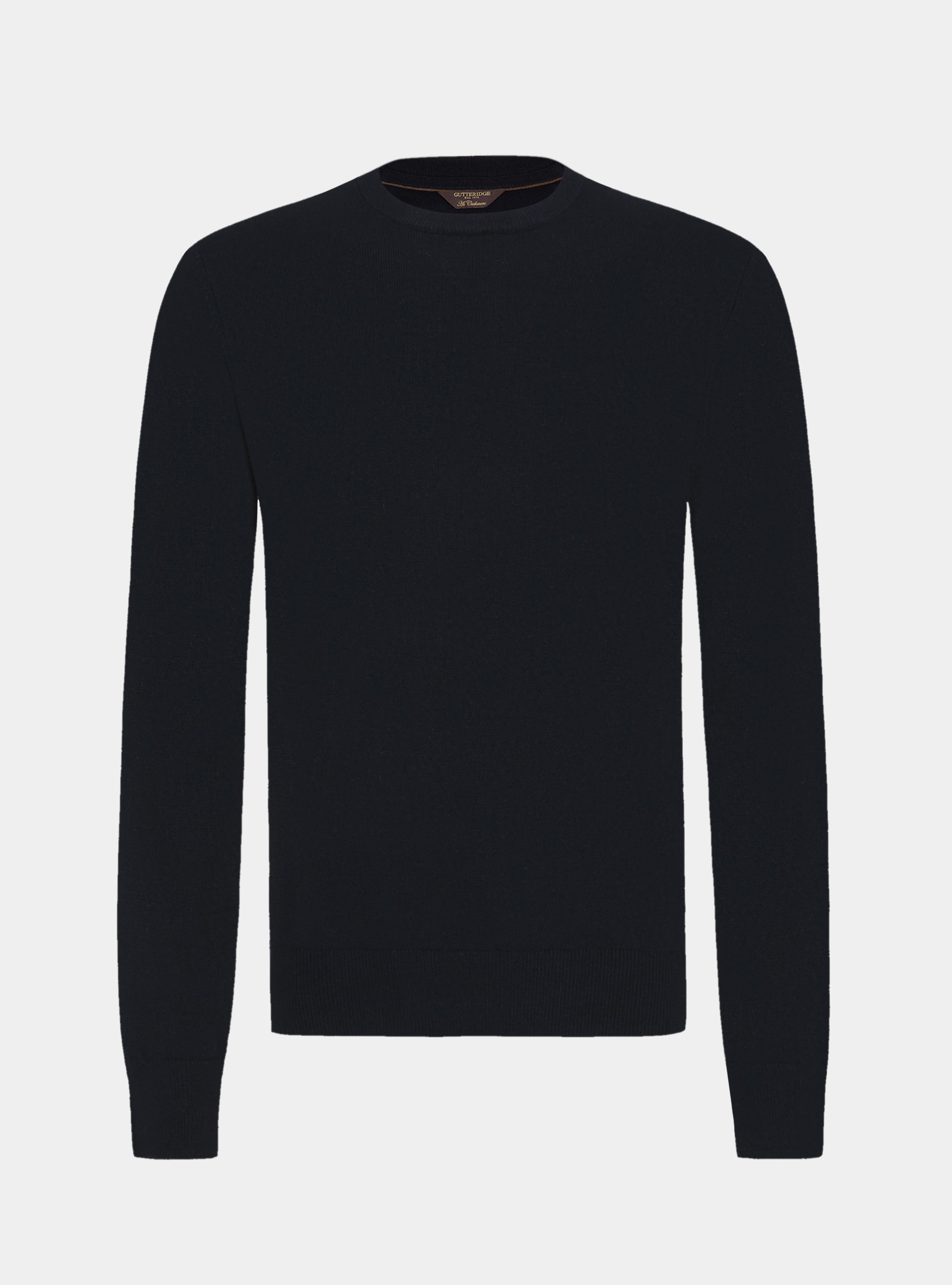 Maglia girocollo in lana lambswool e cashmere, BLU NAVY