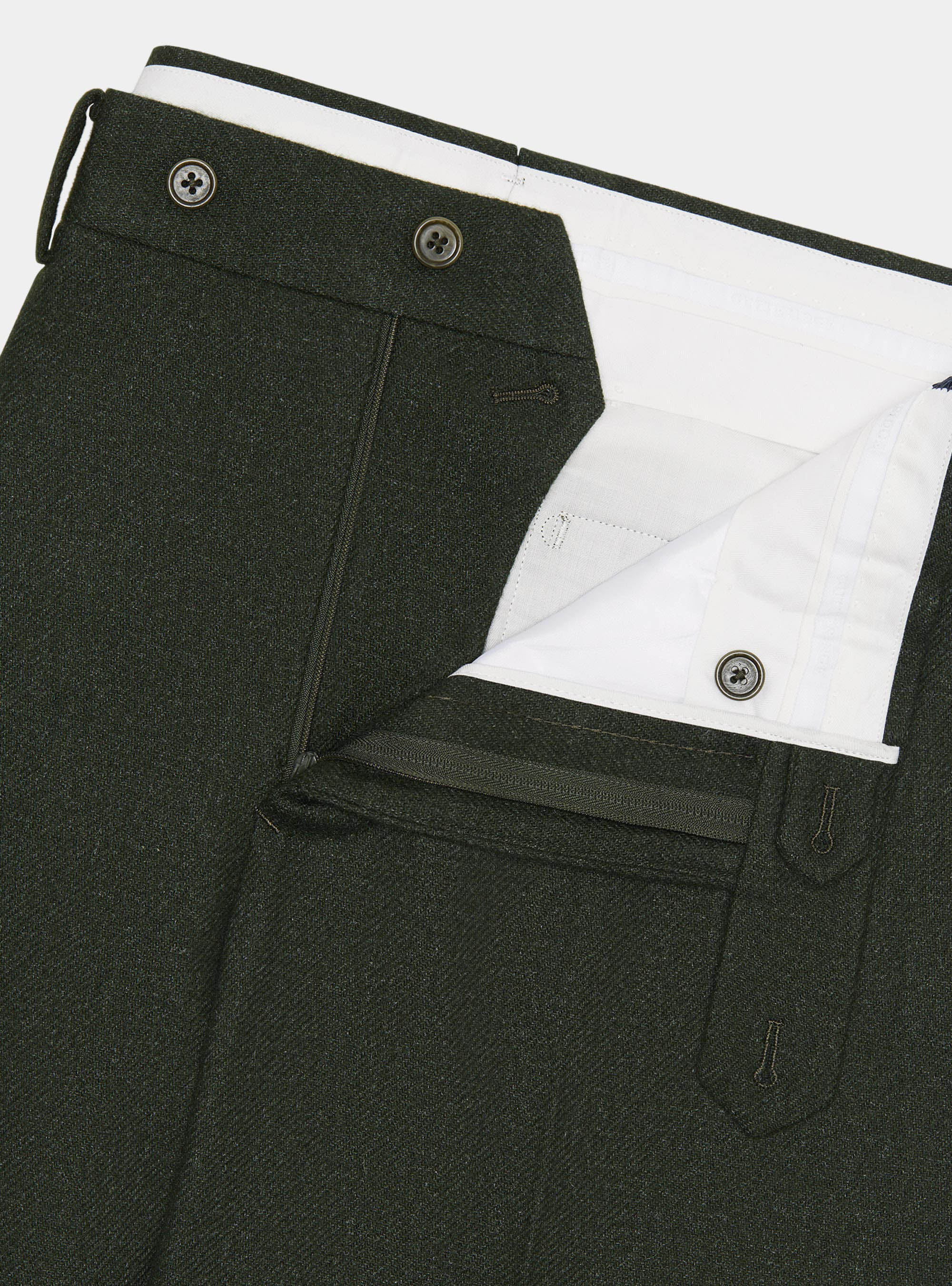Pantalon en flanelle, VERT