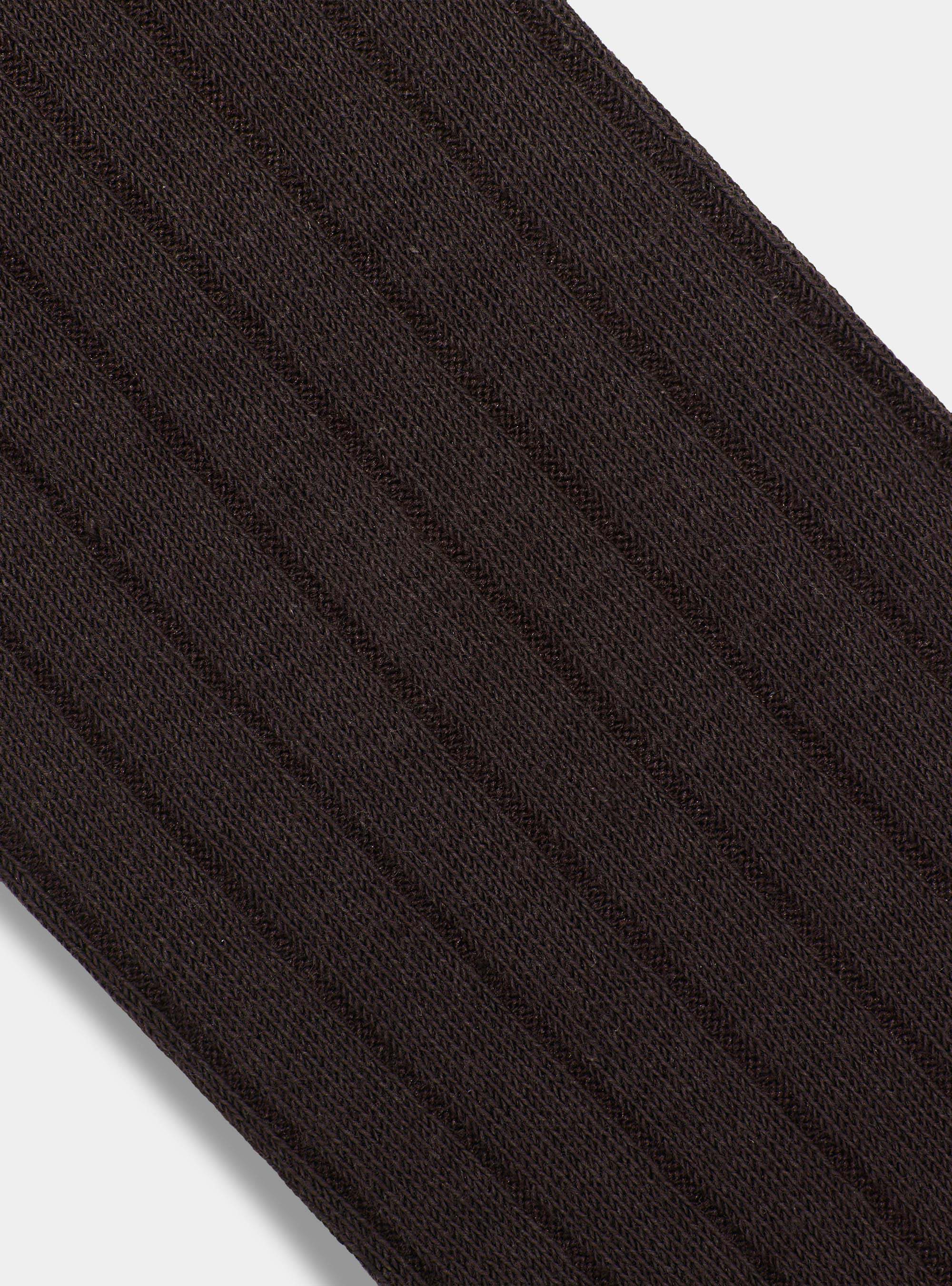 Ribbed socks with embroidery, BROWN