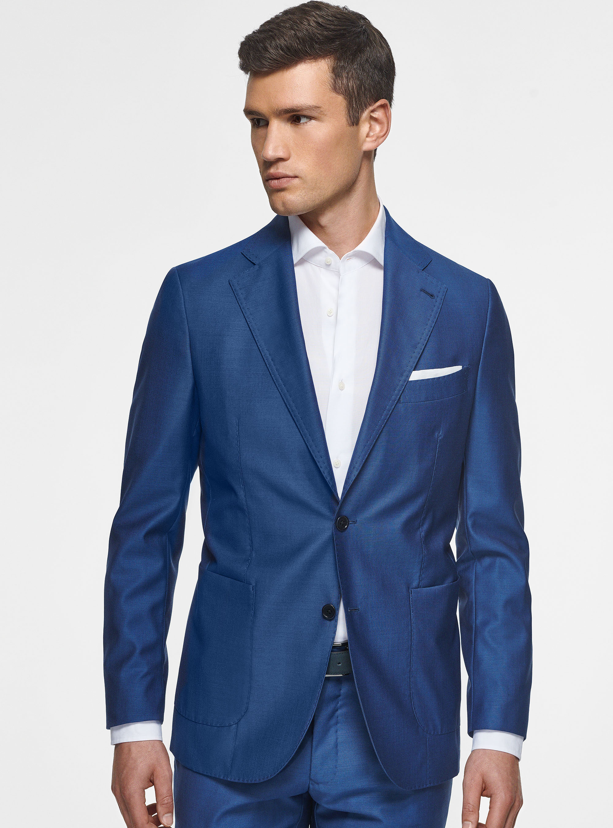 Giacca in pura lana superfine 110's, BLU