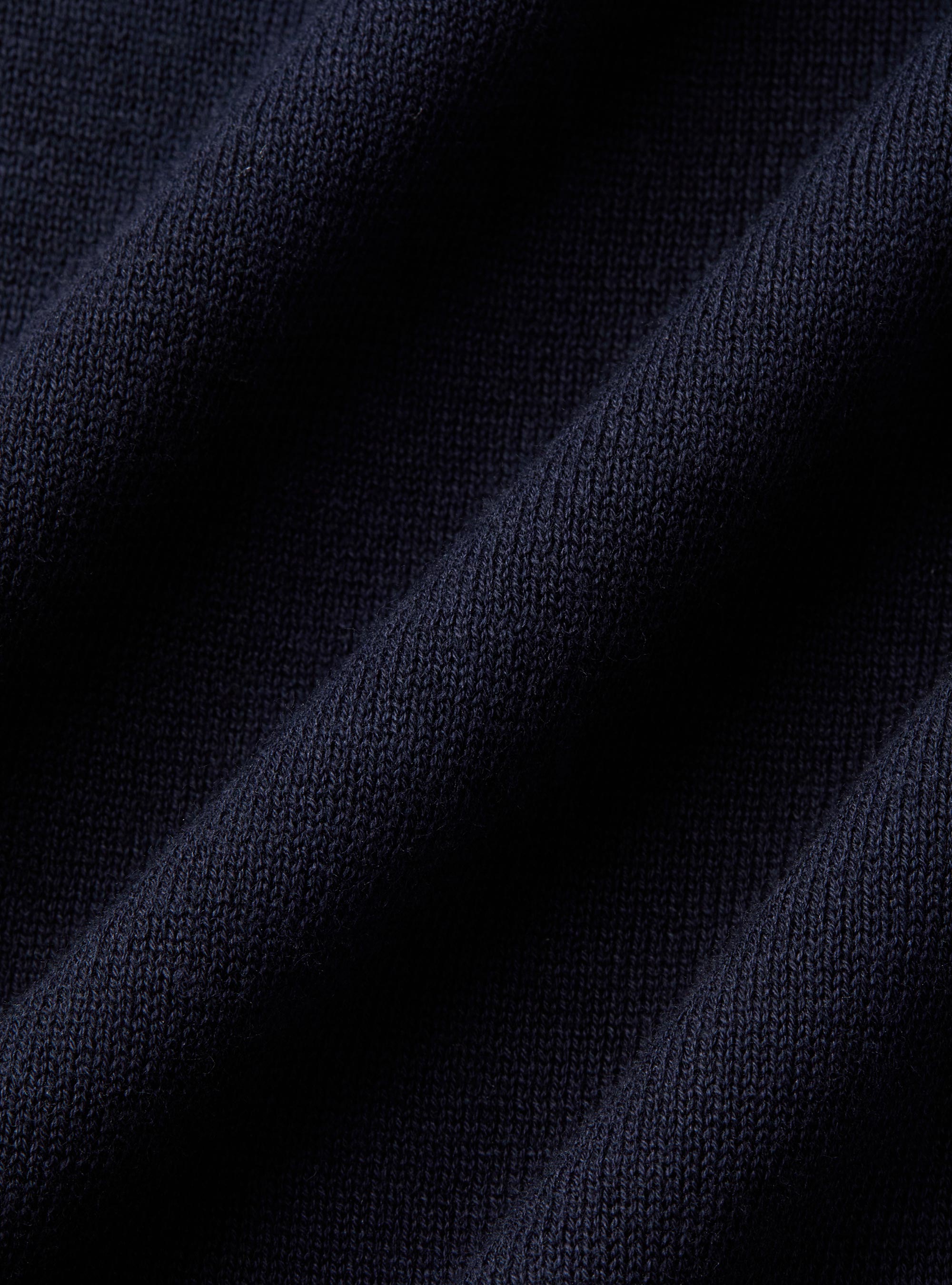 Polo en tricot de coton extra-fin, BLEU MARINE