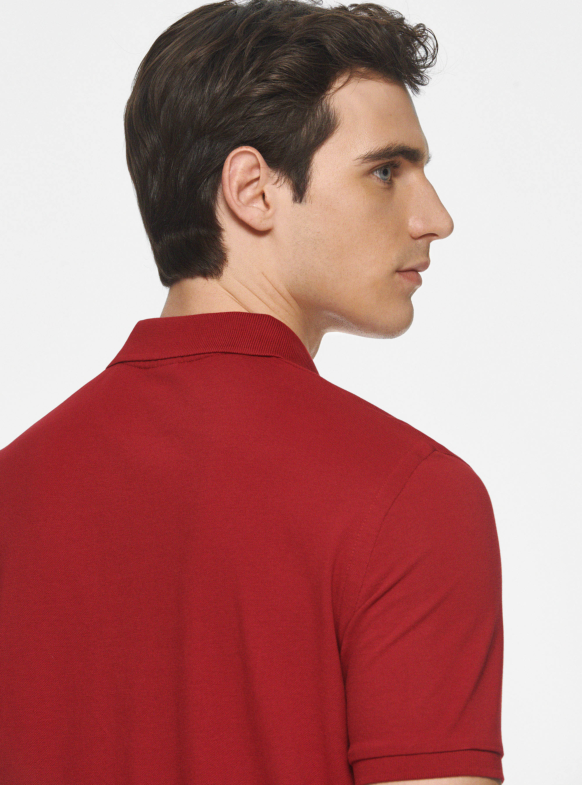 Polo classica in piquet, ROSSO