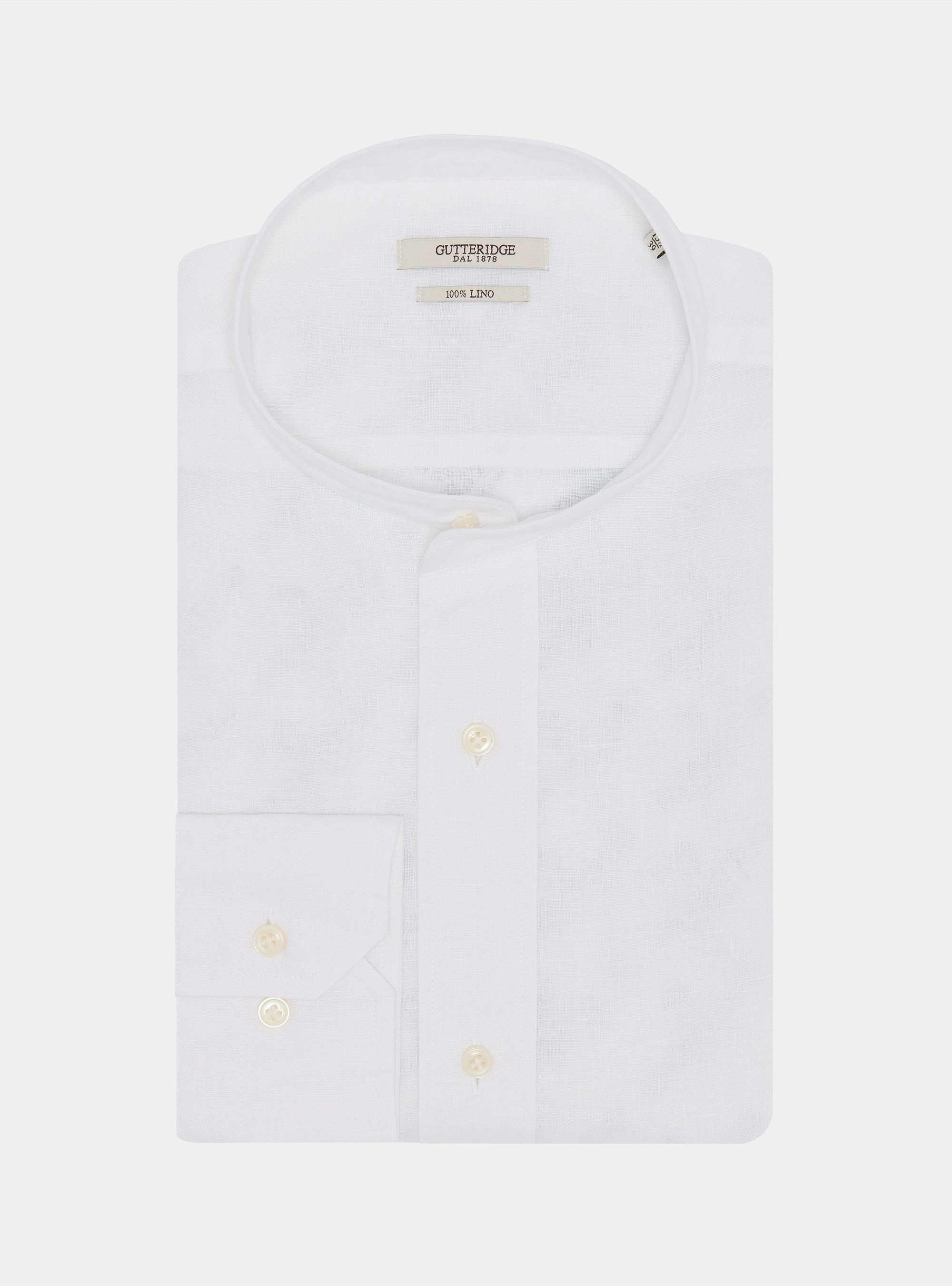 Korean shirt in pure linen, WHITE