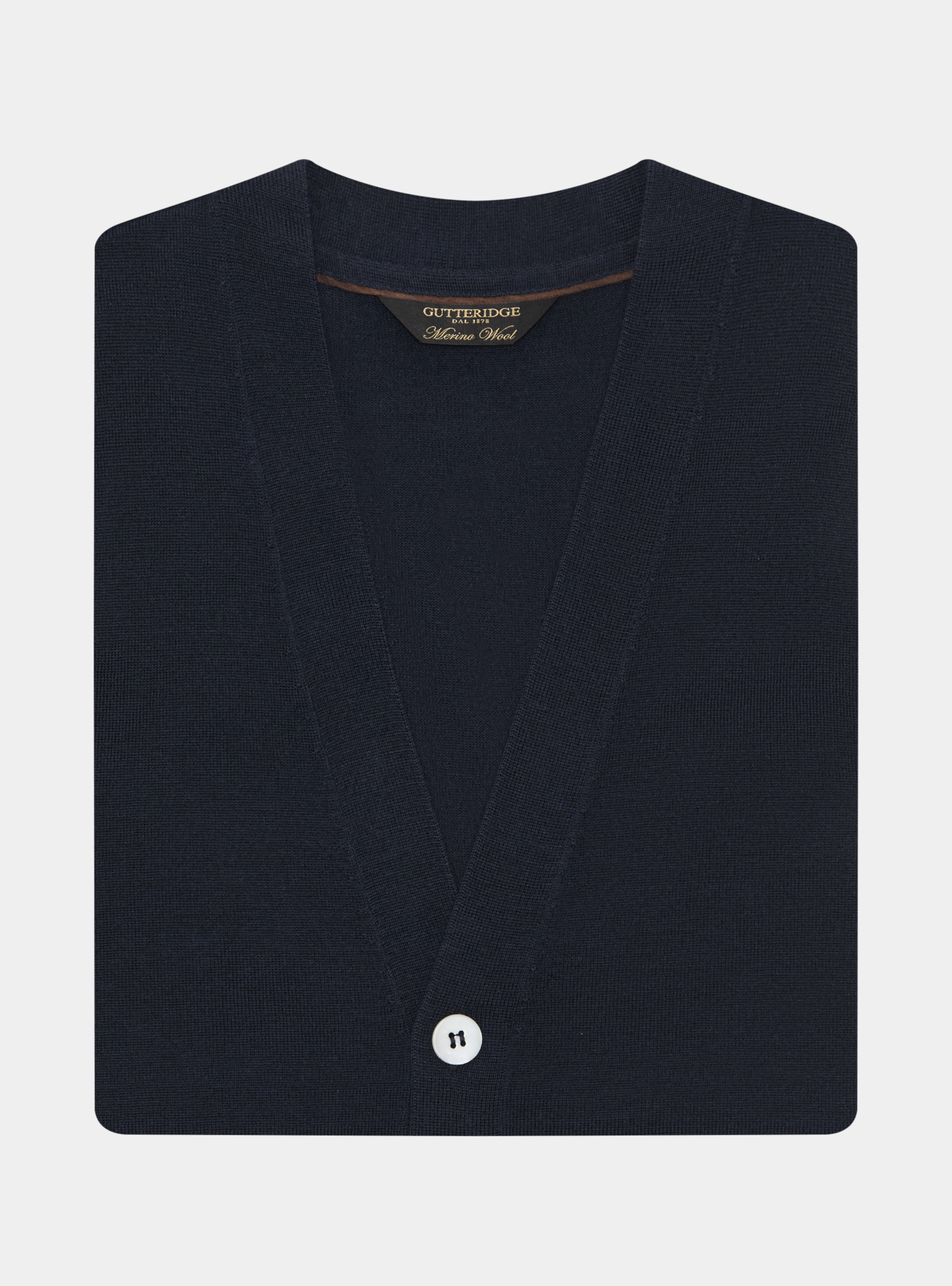 Gilet in maglia con bottoni in lana merino extrafine, BLU NAVY