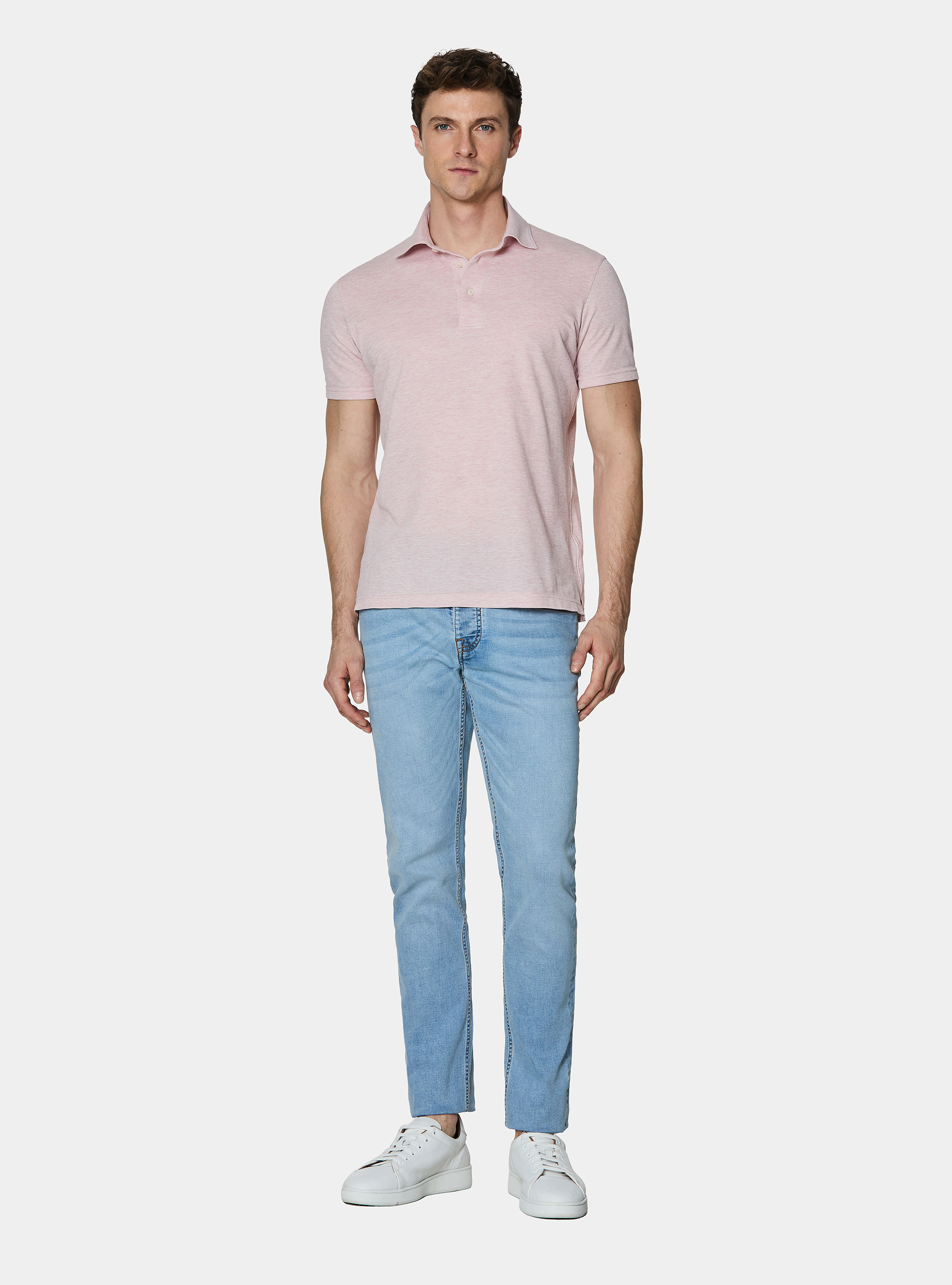 GT01 Stretch-Pique-Poloshirt, ROSA 0487C
