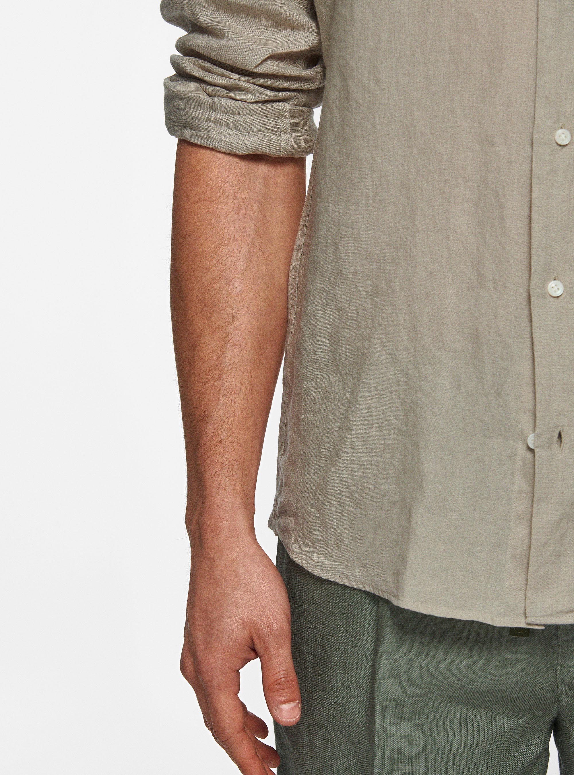 Camicia in puro lino, SABBIA