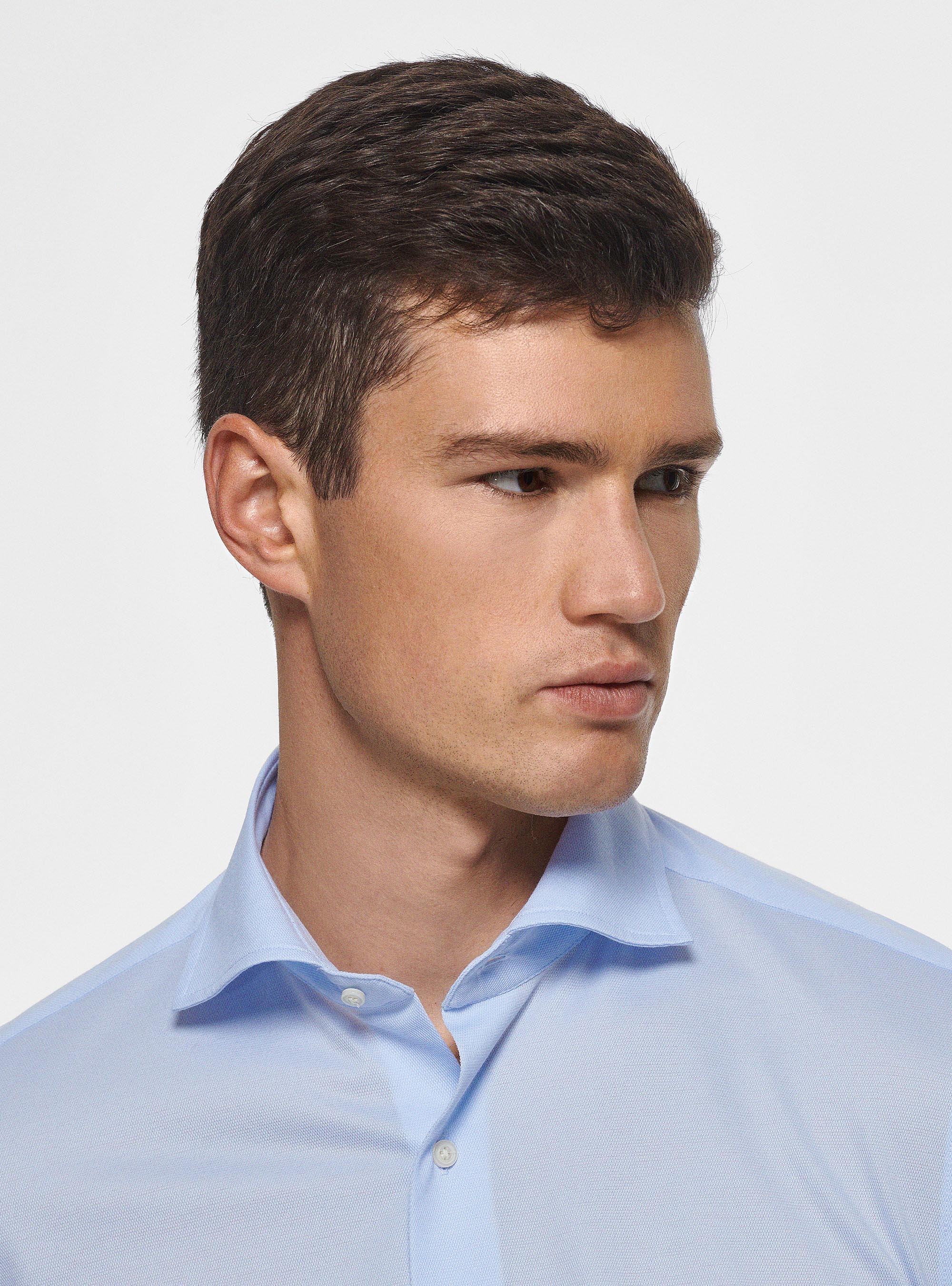 Chemise en tissu piqu&eacute; COOLMAX, BLEU CIEL