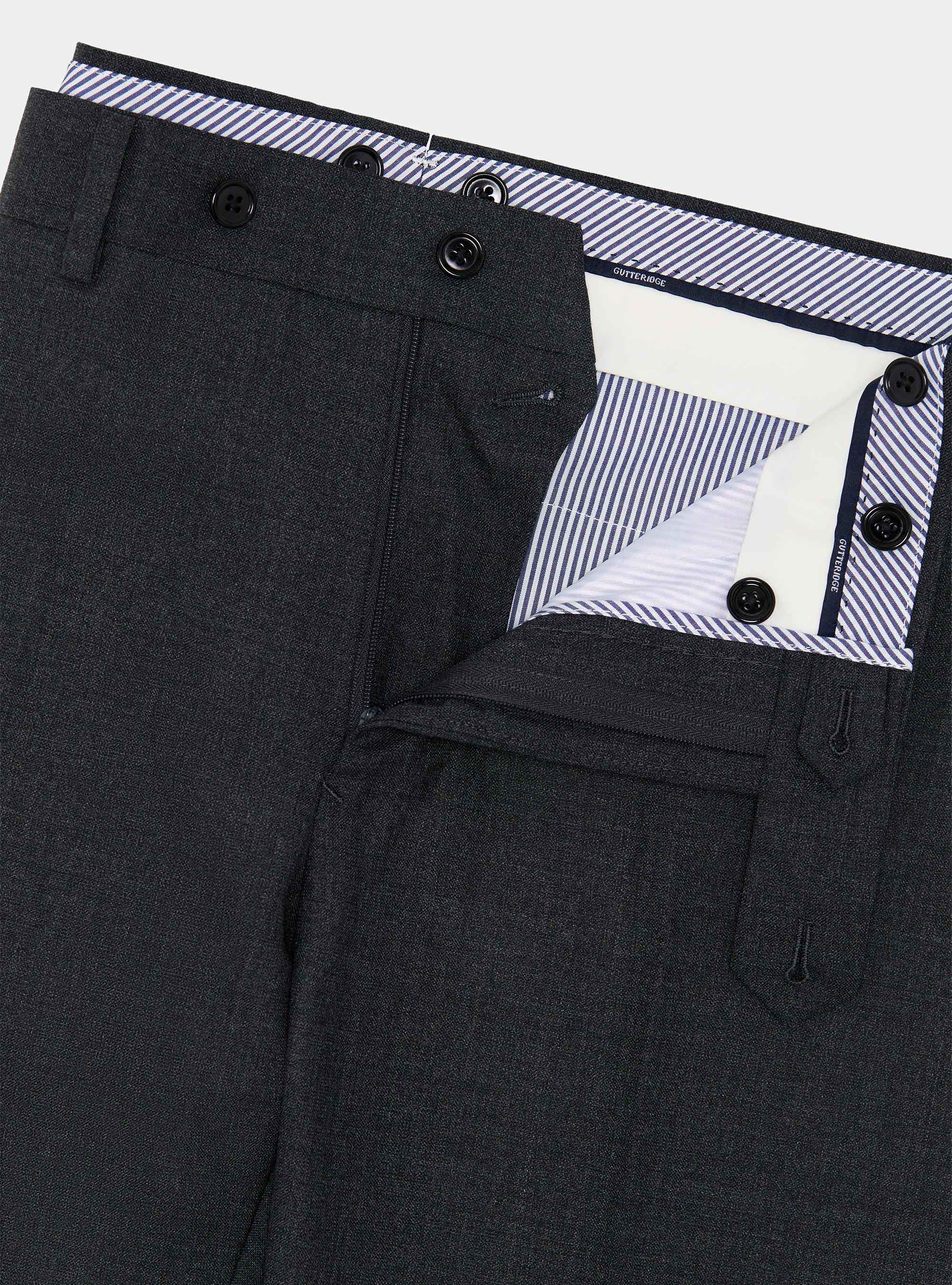 Vitale Barberis Canonico pure wool suit trousers, ASPHALT GREY