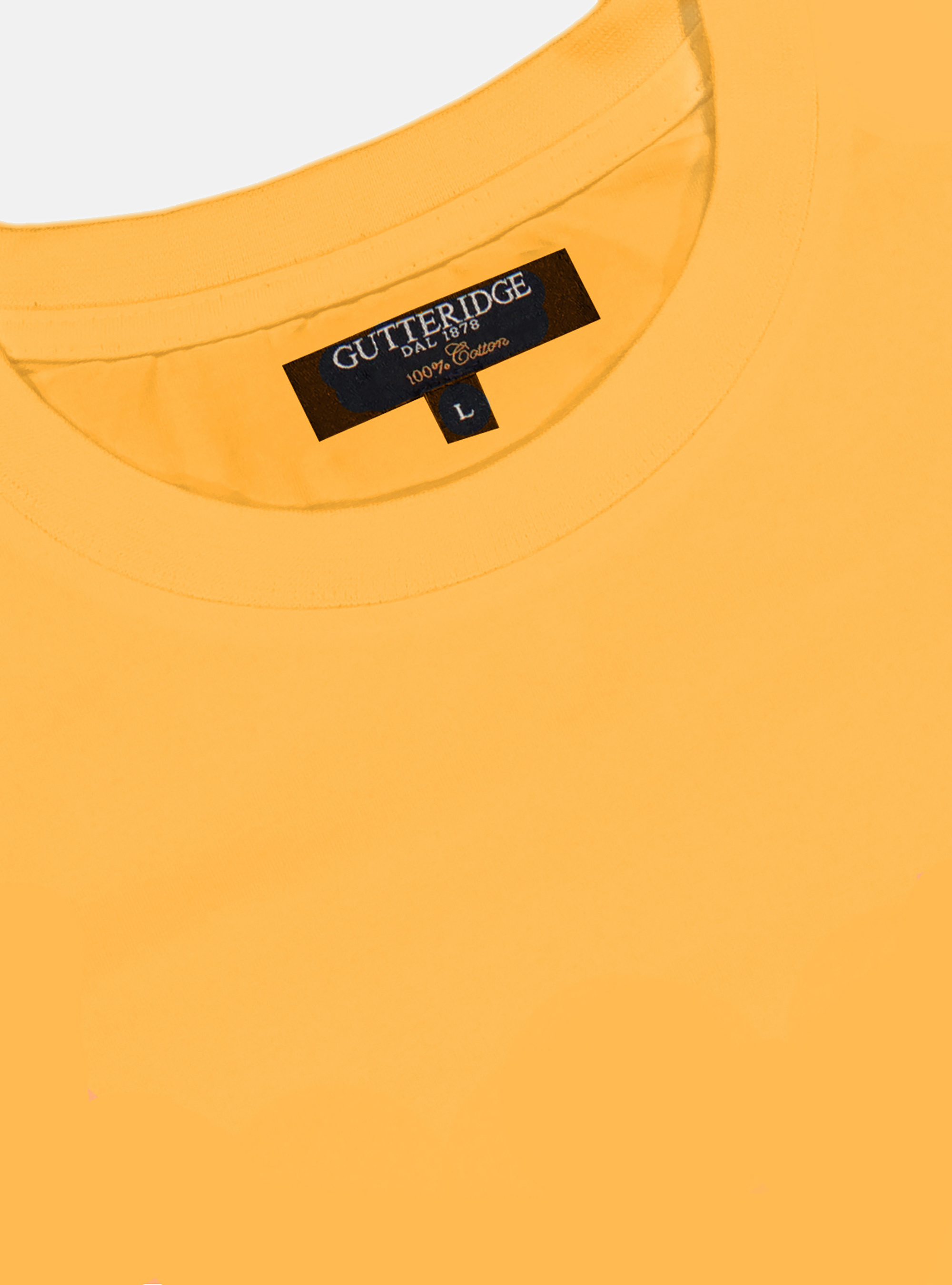 Cotton jersey half sleeve t-shirt, YELLOW