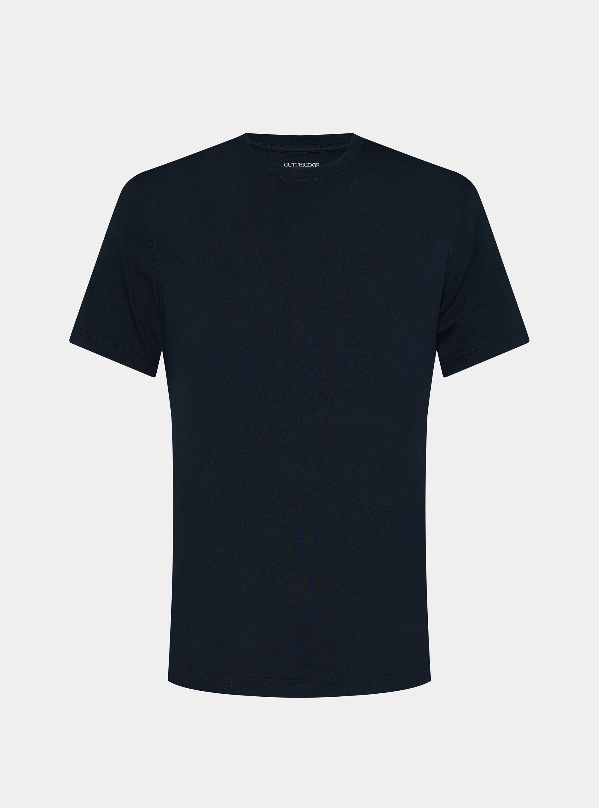 T-shirt &agrave; demi-manches en coton Supima, BLEU MARINE