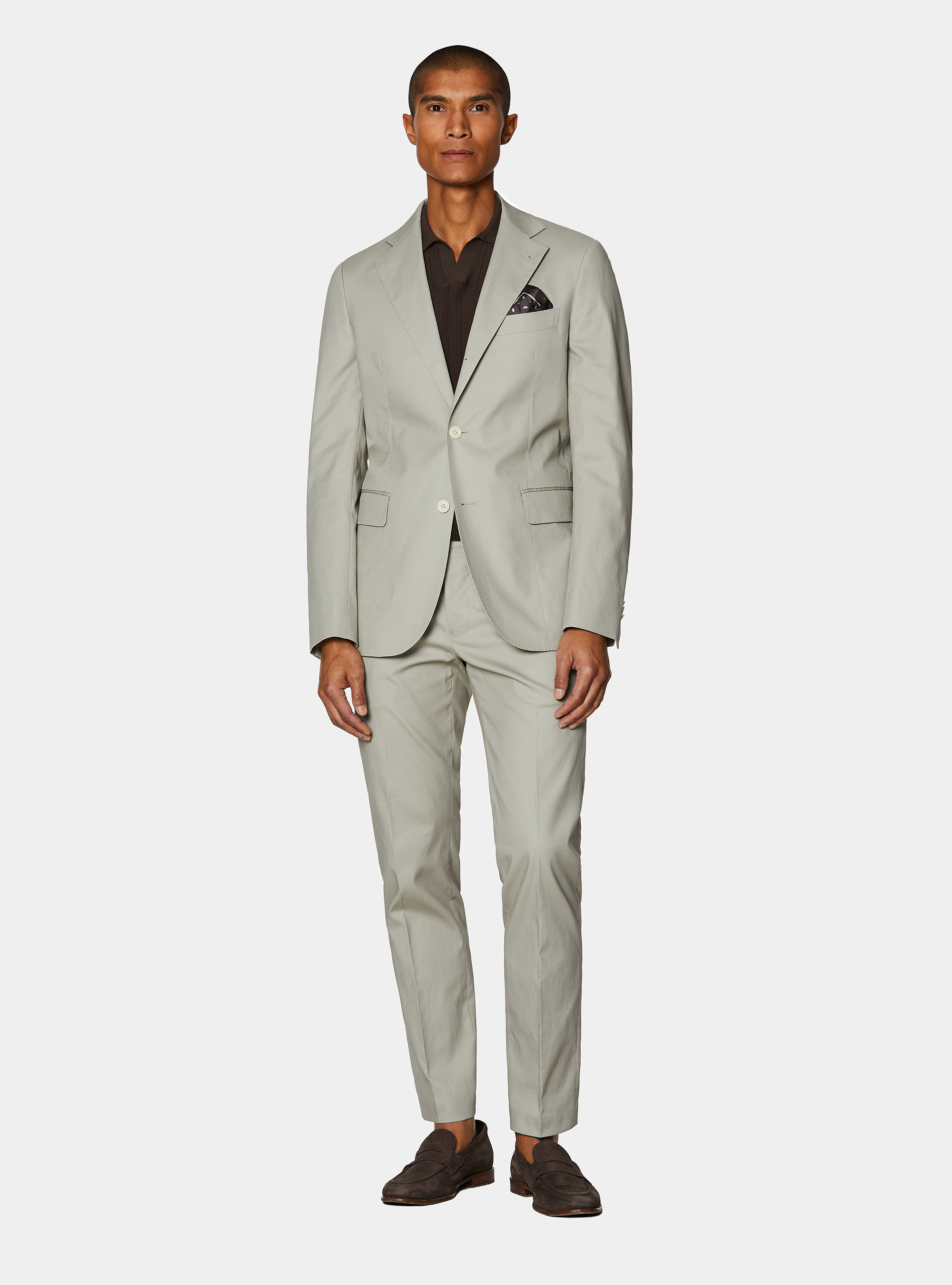 Cotton suit blazer, ECRU