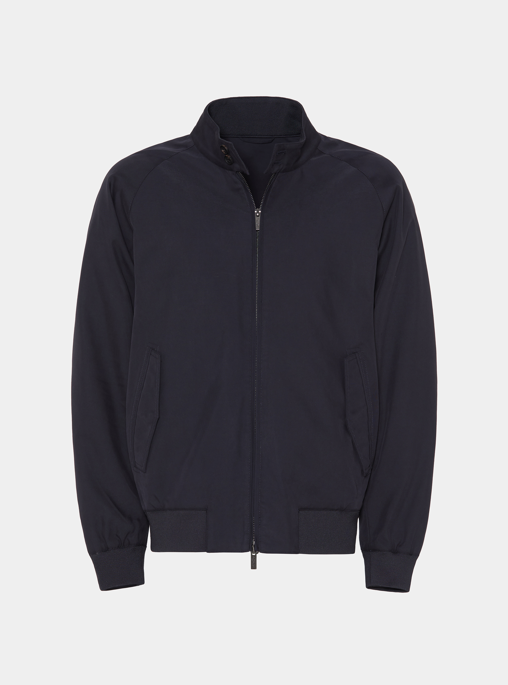 Cotton blend bomber jacket, NAVY BLUE