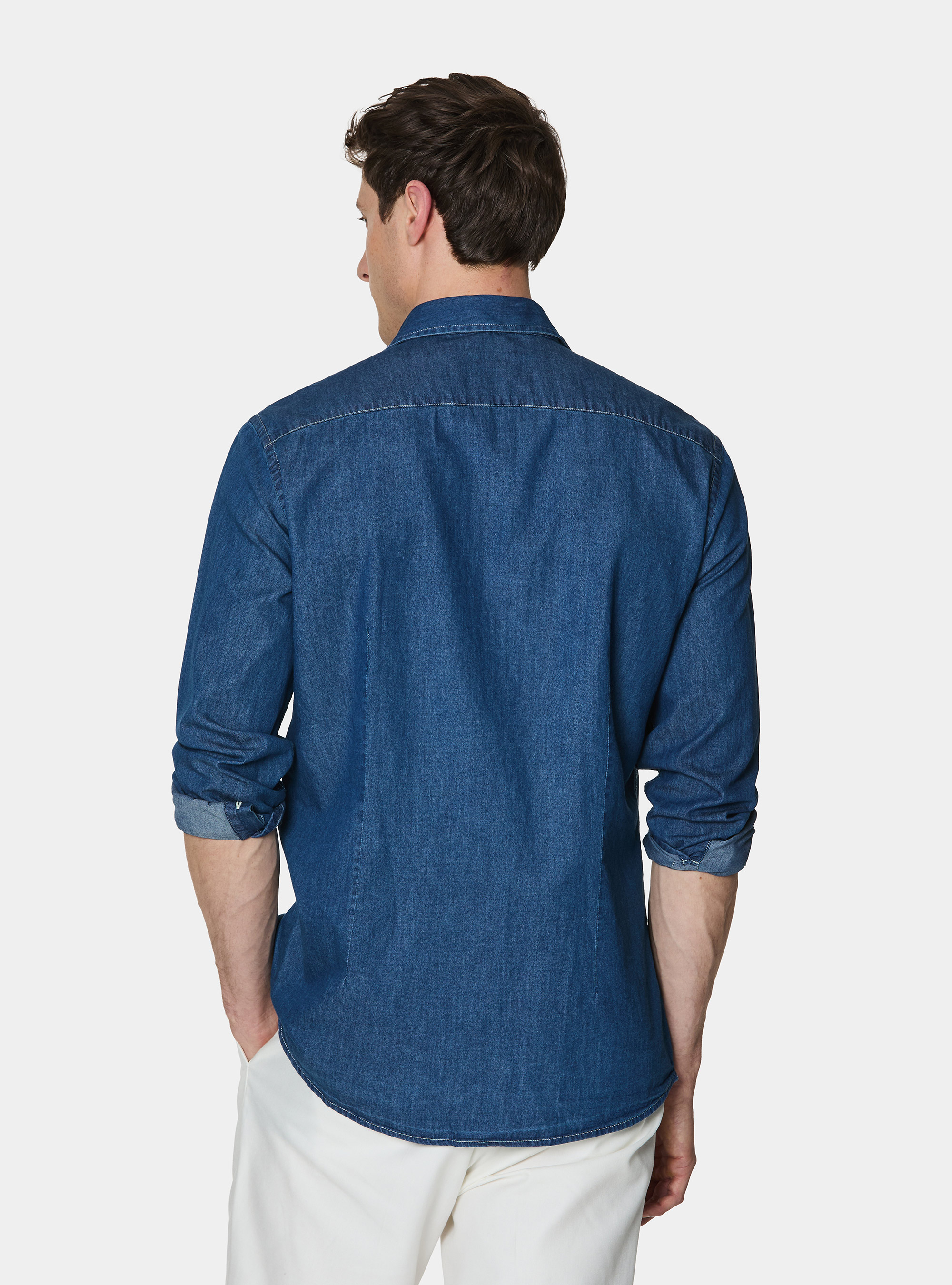 Chemise en denim, BLEU
