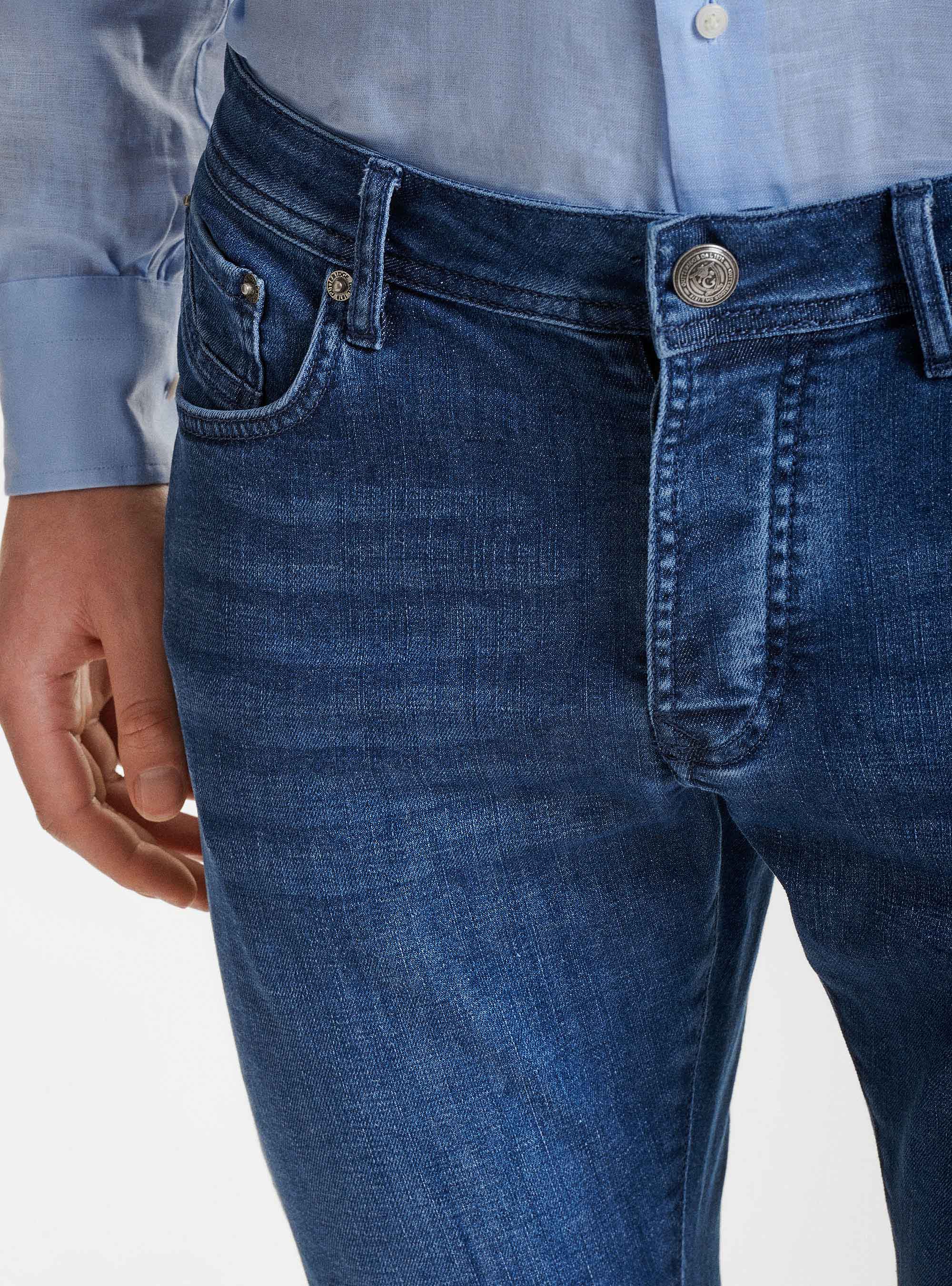 Jeans colorati tinto filo, BLU