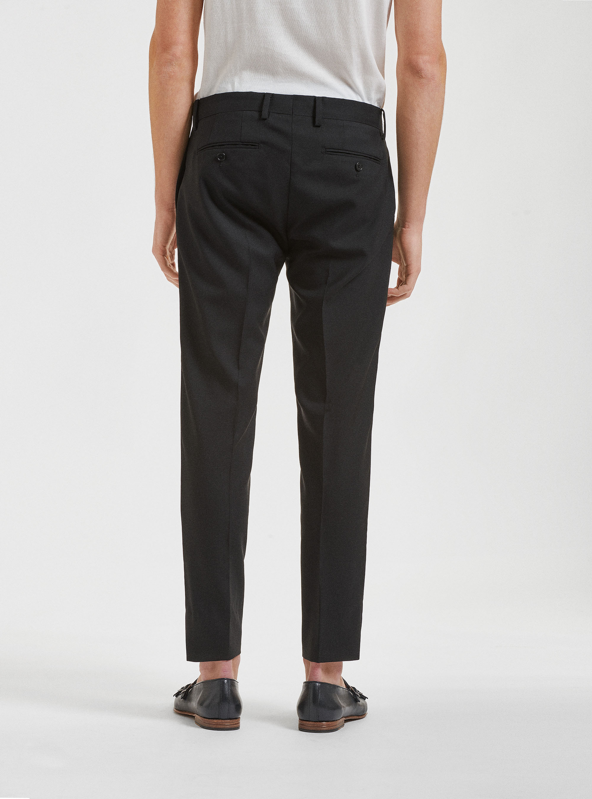 Pantalones de traje de pura lana Vitale Barberis Canonico, NEGRO