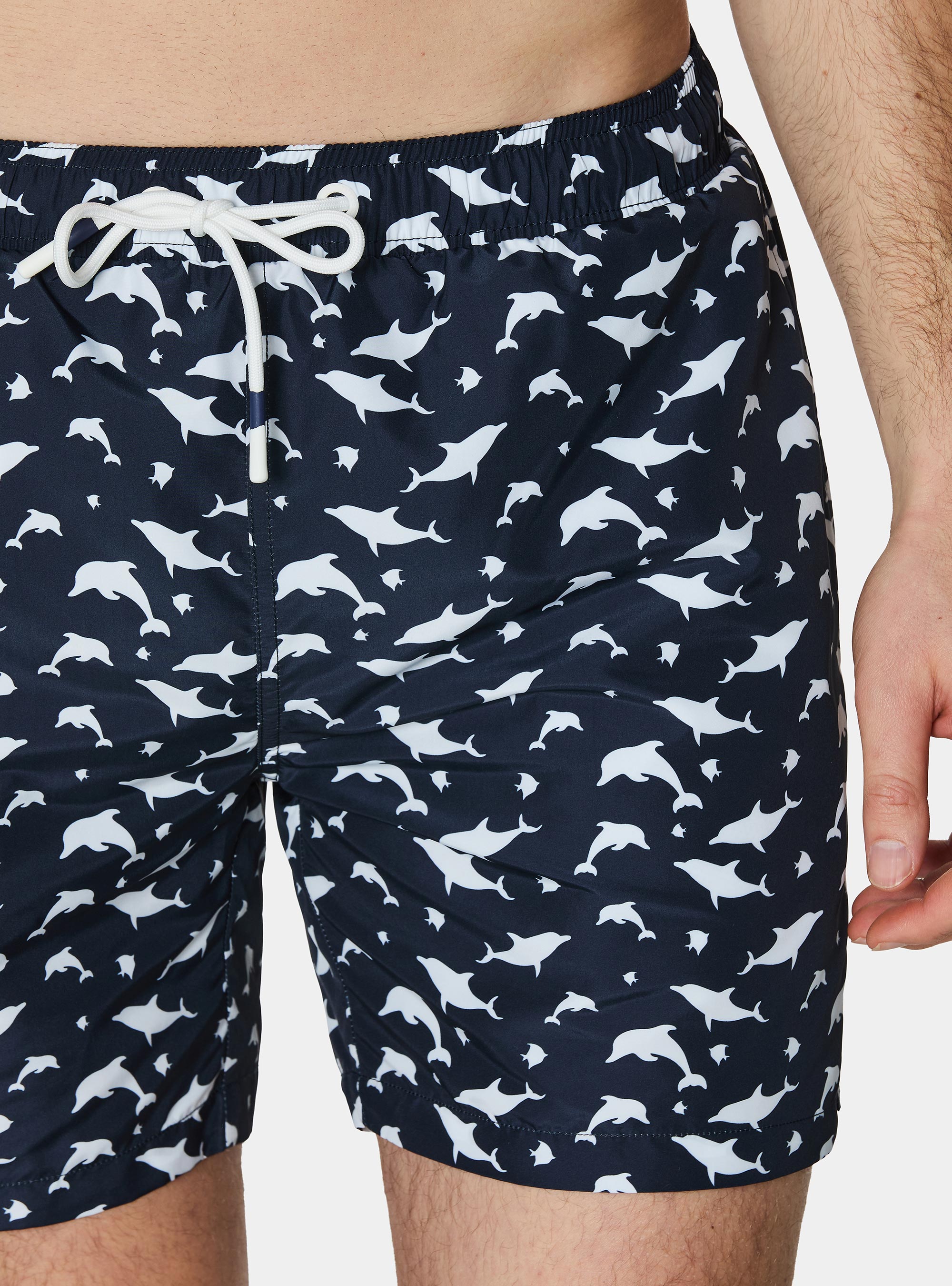 Badeanzug mit Fischmuster, NAVY 0218C