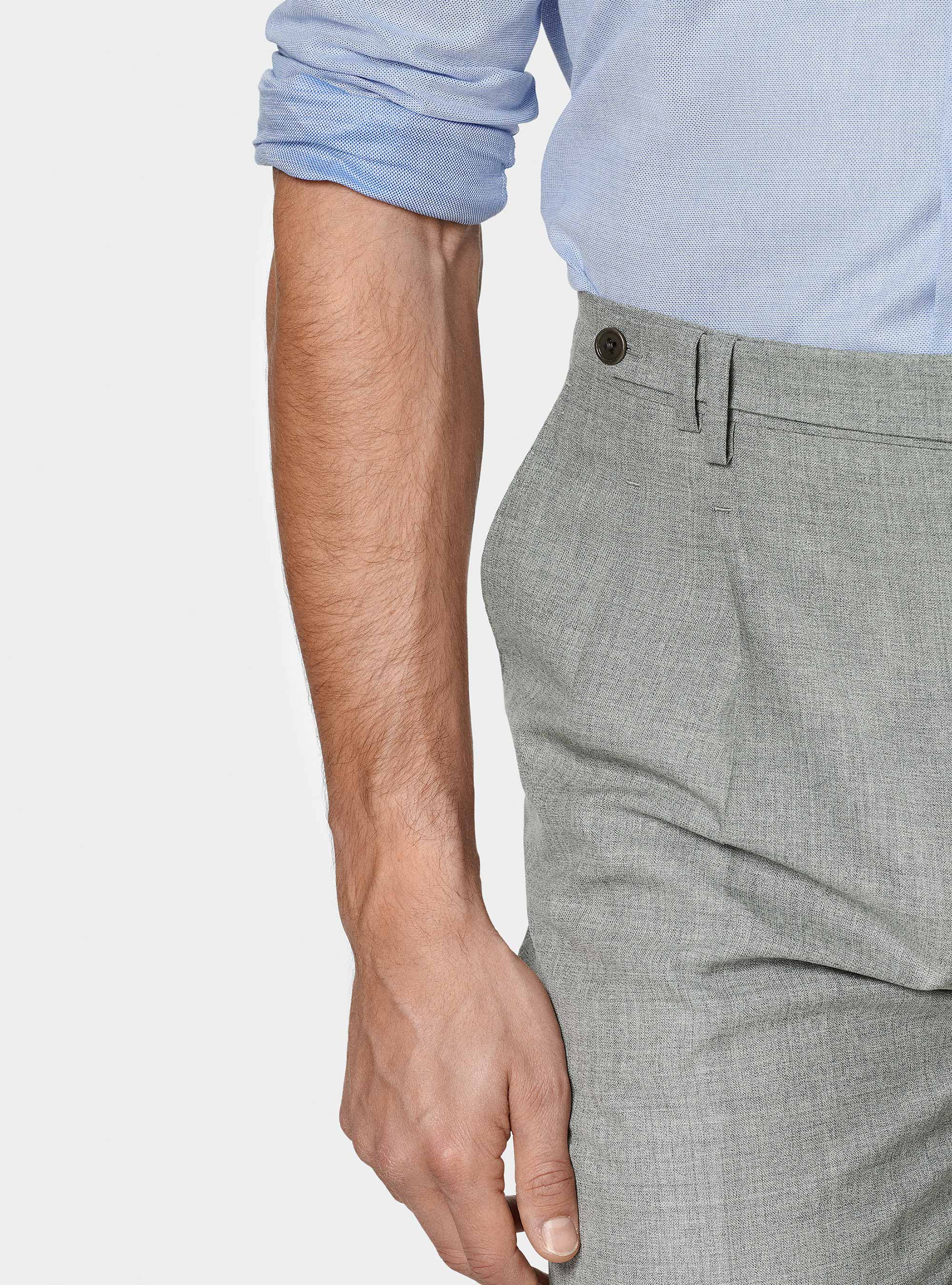 Chemise textur&eacute;e en coton m&eacute;lang&eacute;, BLEU CIEL