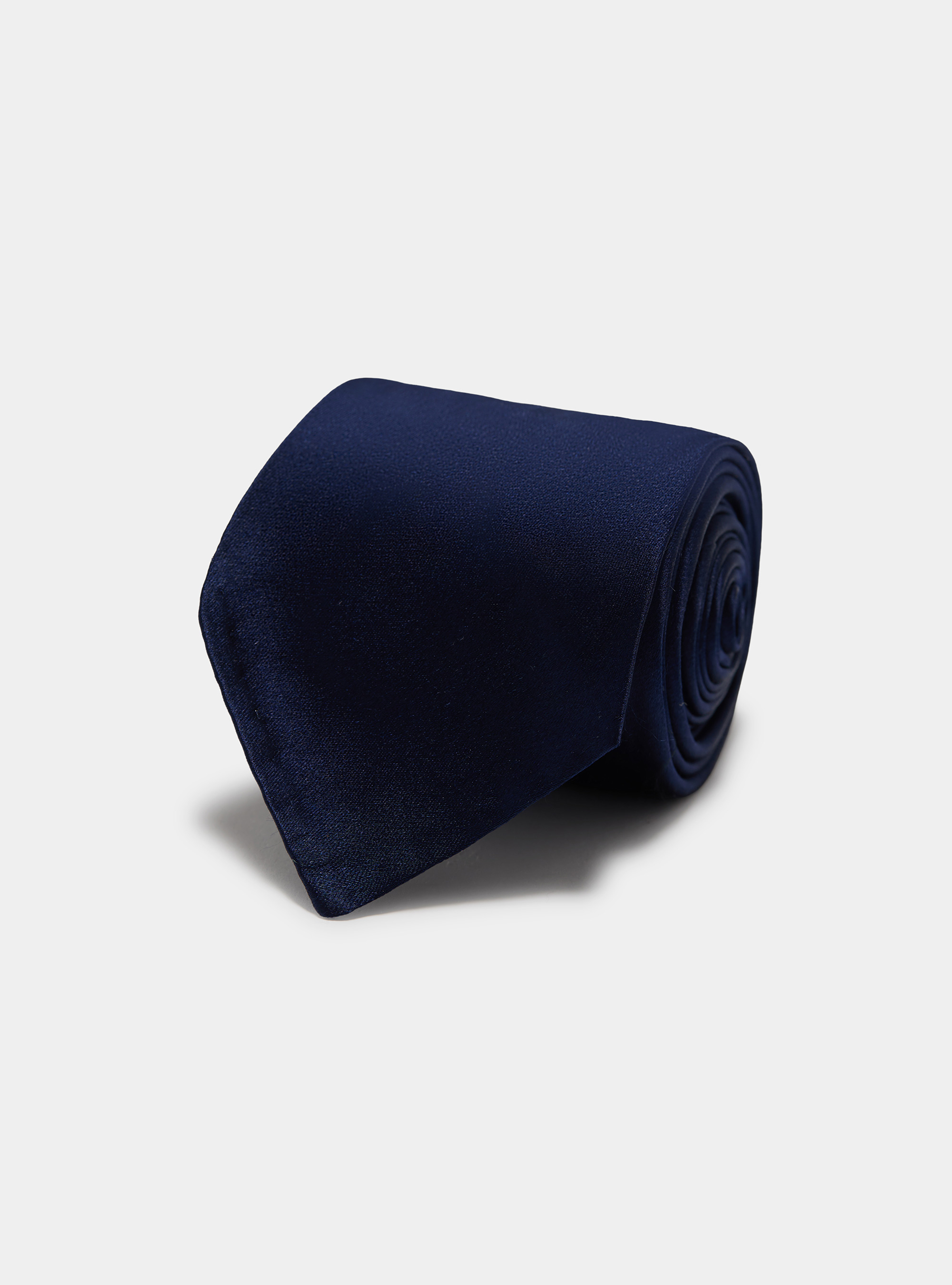 Ungef&uuml;tterte Seidenkrawatte, NAVY 0218C