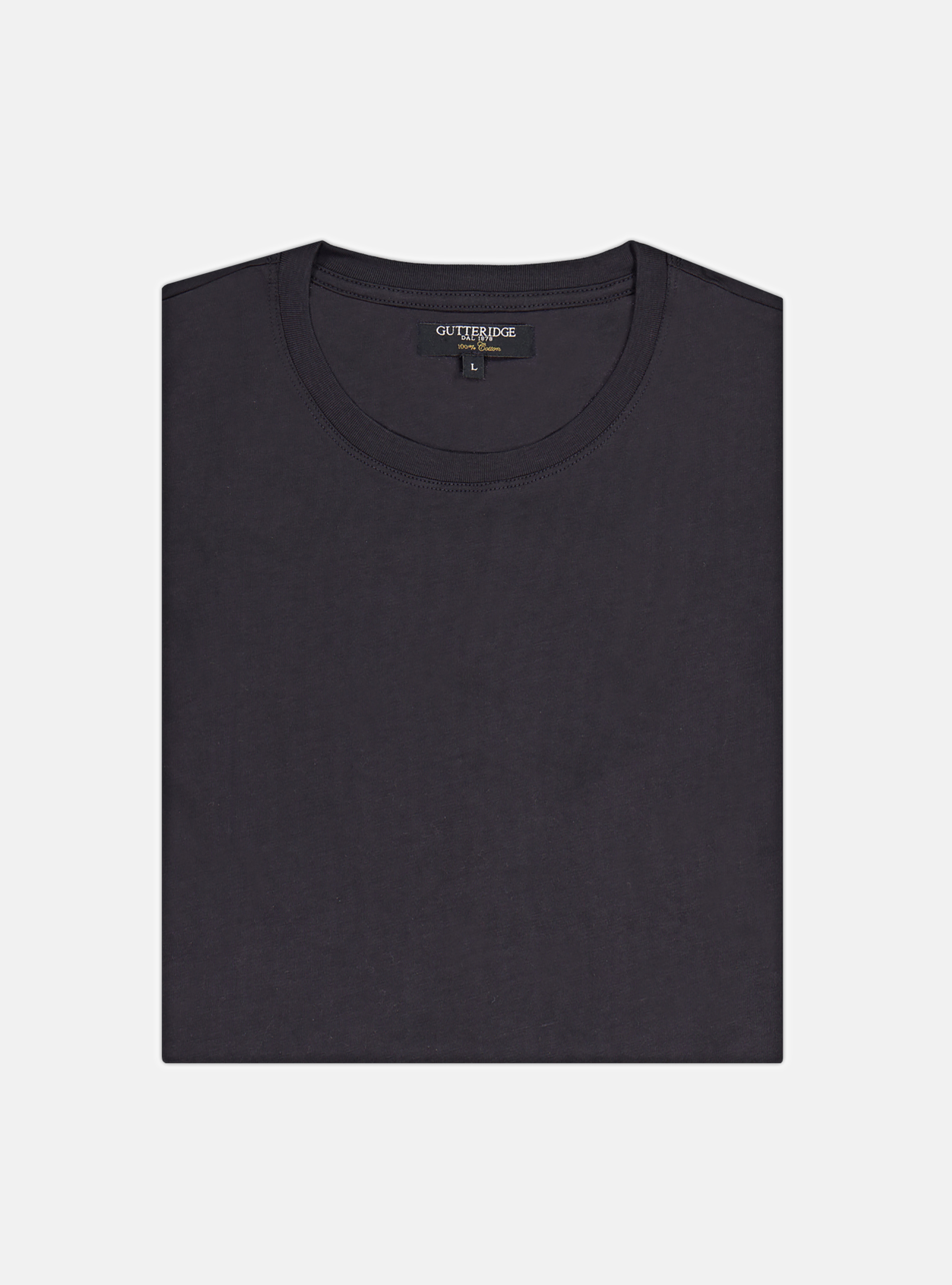 Cotton jersey half sleeve t-shirt, NAVY BLUE